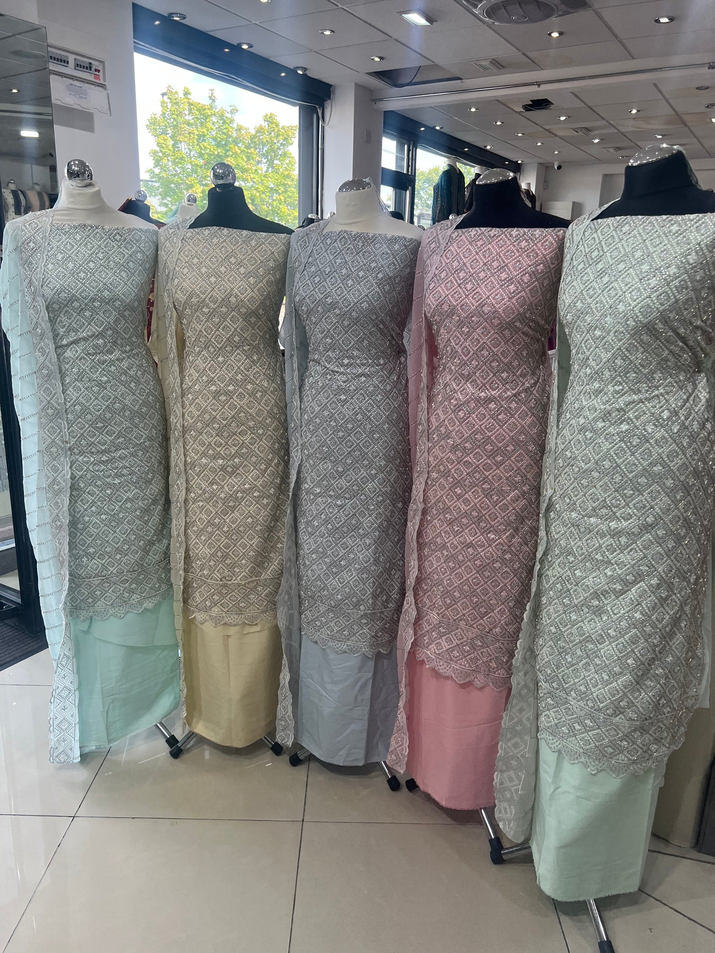Embroidered Georgette — Thread Embroidery & Embroidered Dupatta