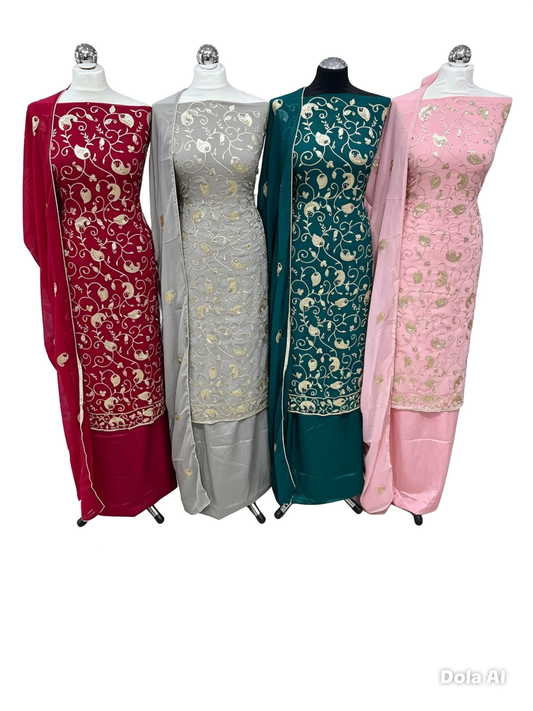 Embroidered Raw Silk