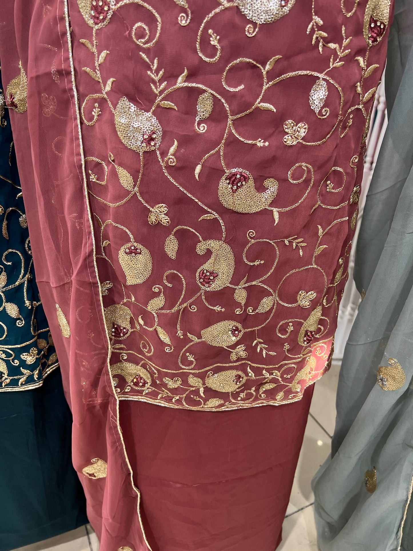 Embroidered Raw Silk