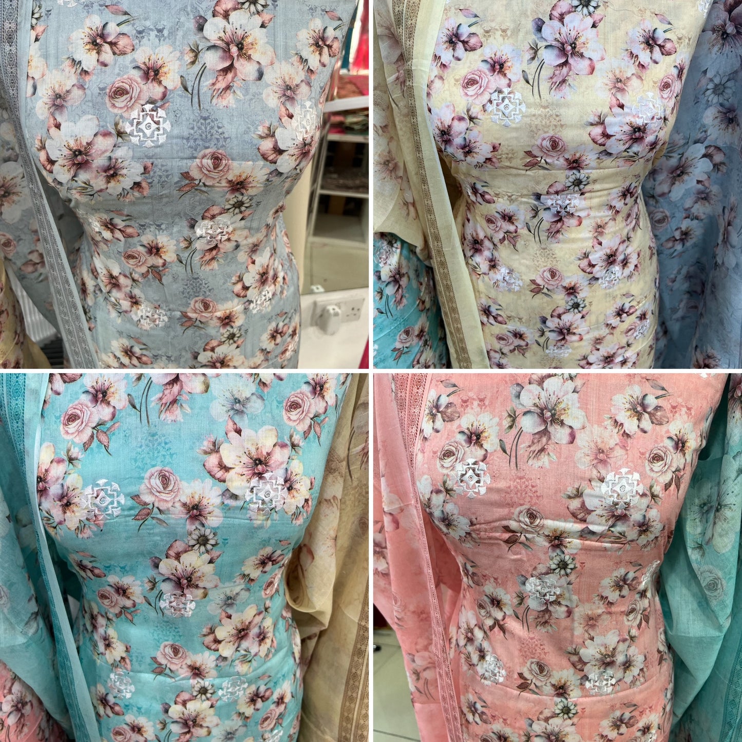 Exquisite Lawn Cotton Embroidered Floral Print