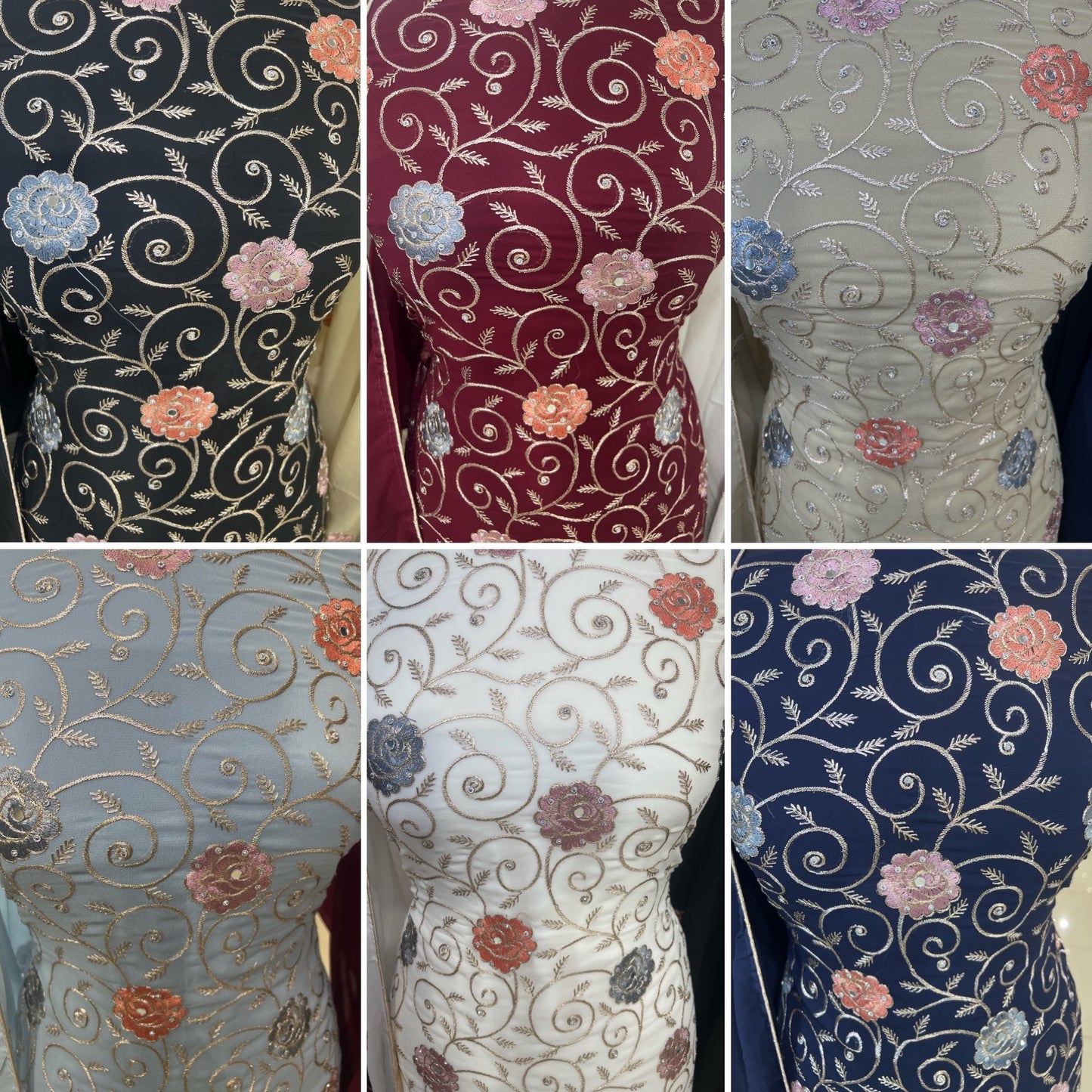 Embroidered Georgette