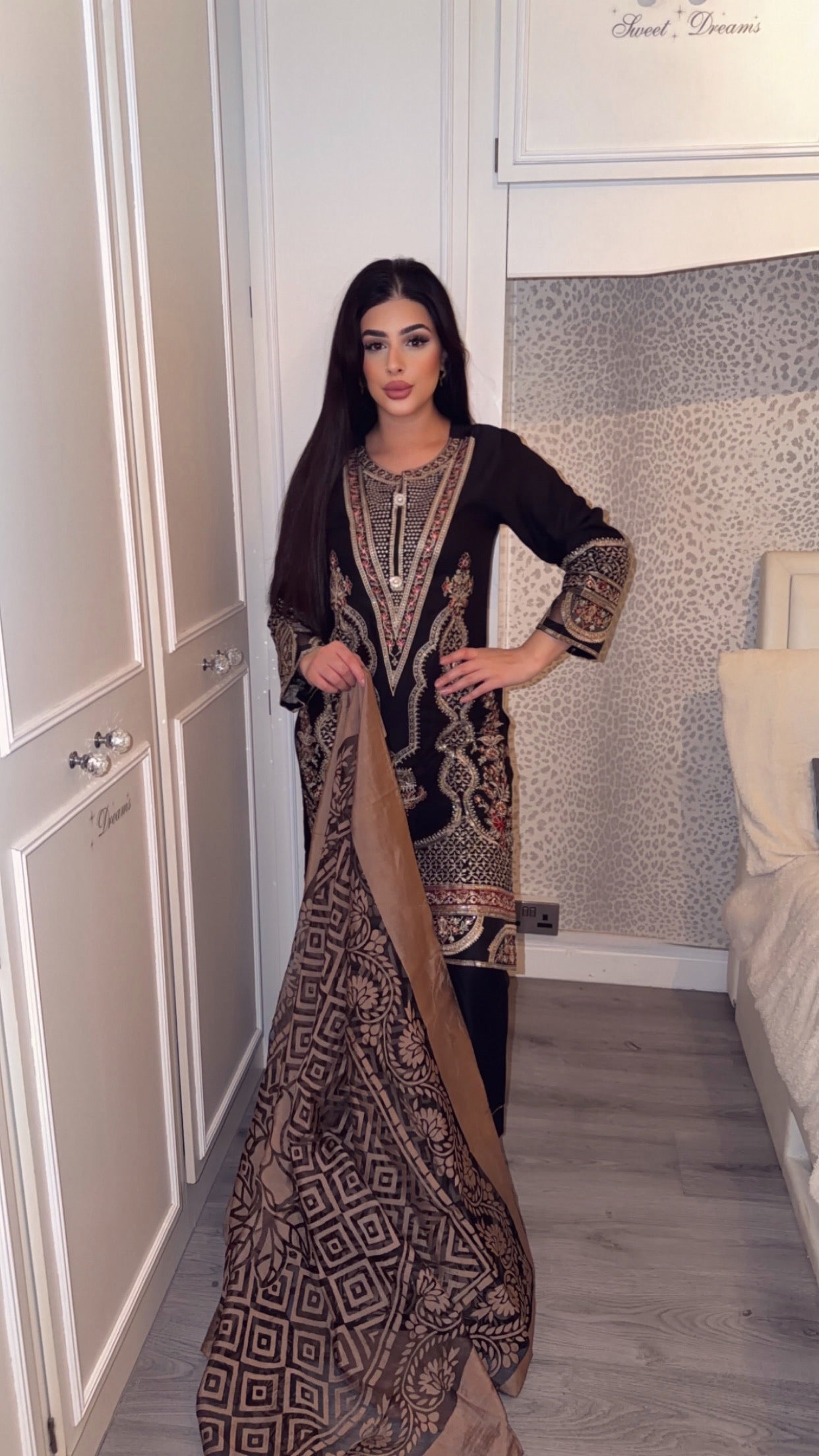 Linen Embroidered Suit