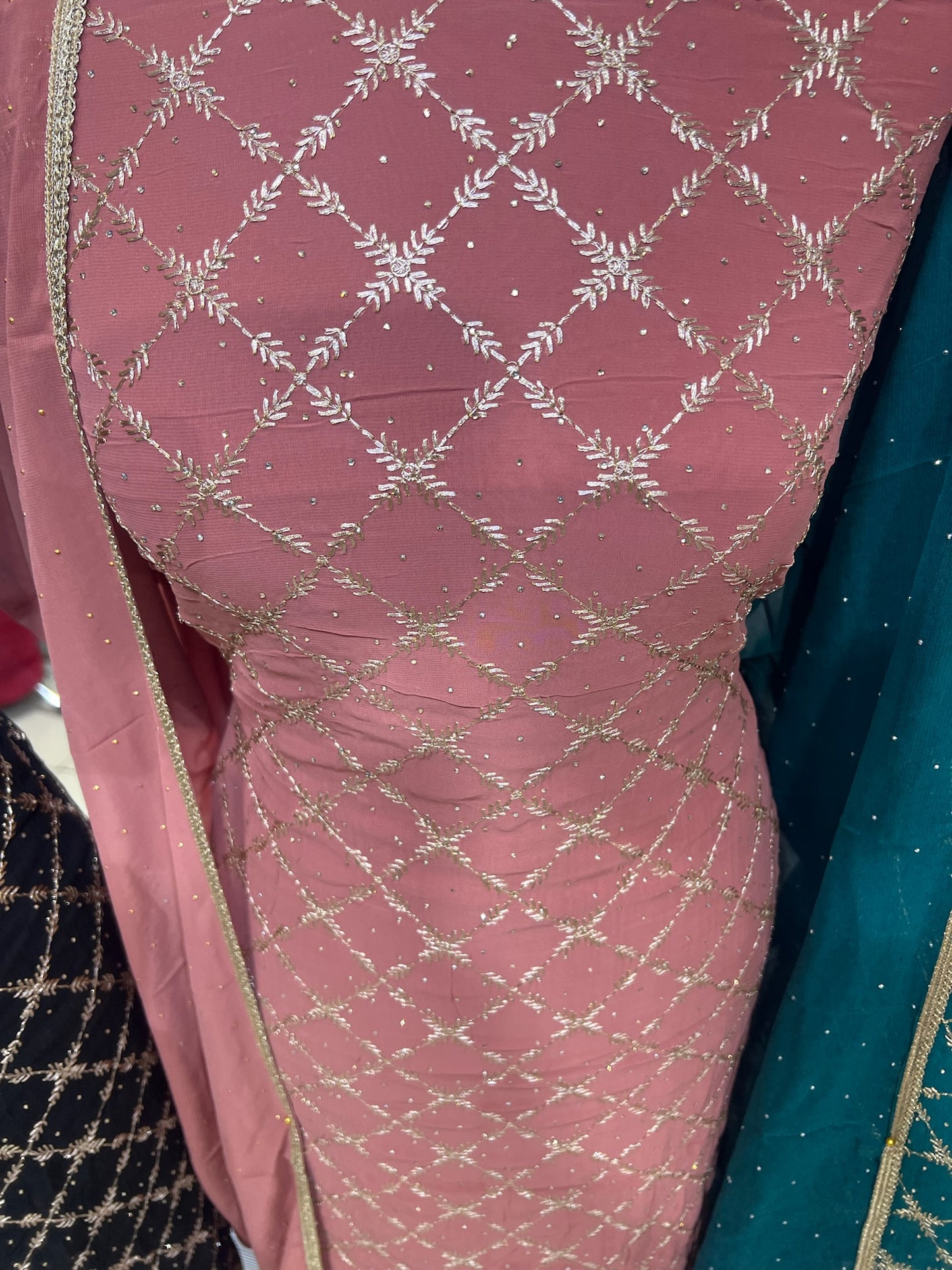 Embroidered Georgette Suit