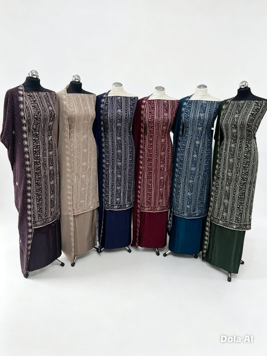 Embroidered & Embellished Georgette