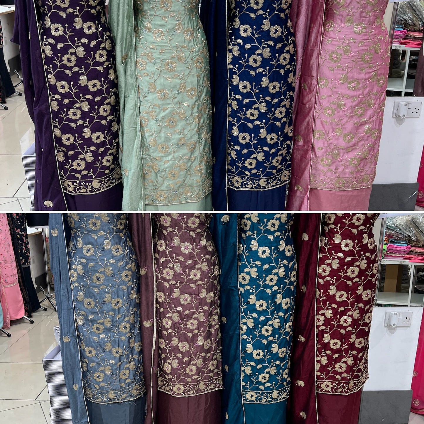 Embroidered Raw Silk