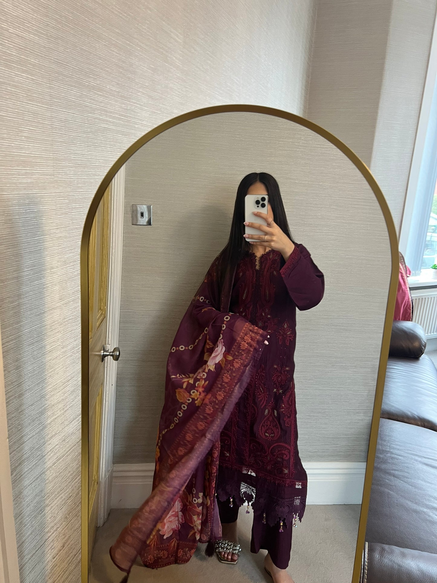 Maria B Inspired Thread Embroidered Luxury Viscose Suit Readymade