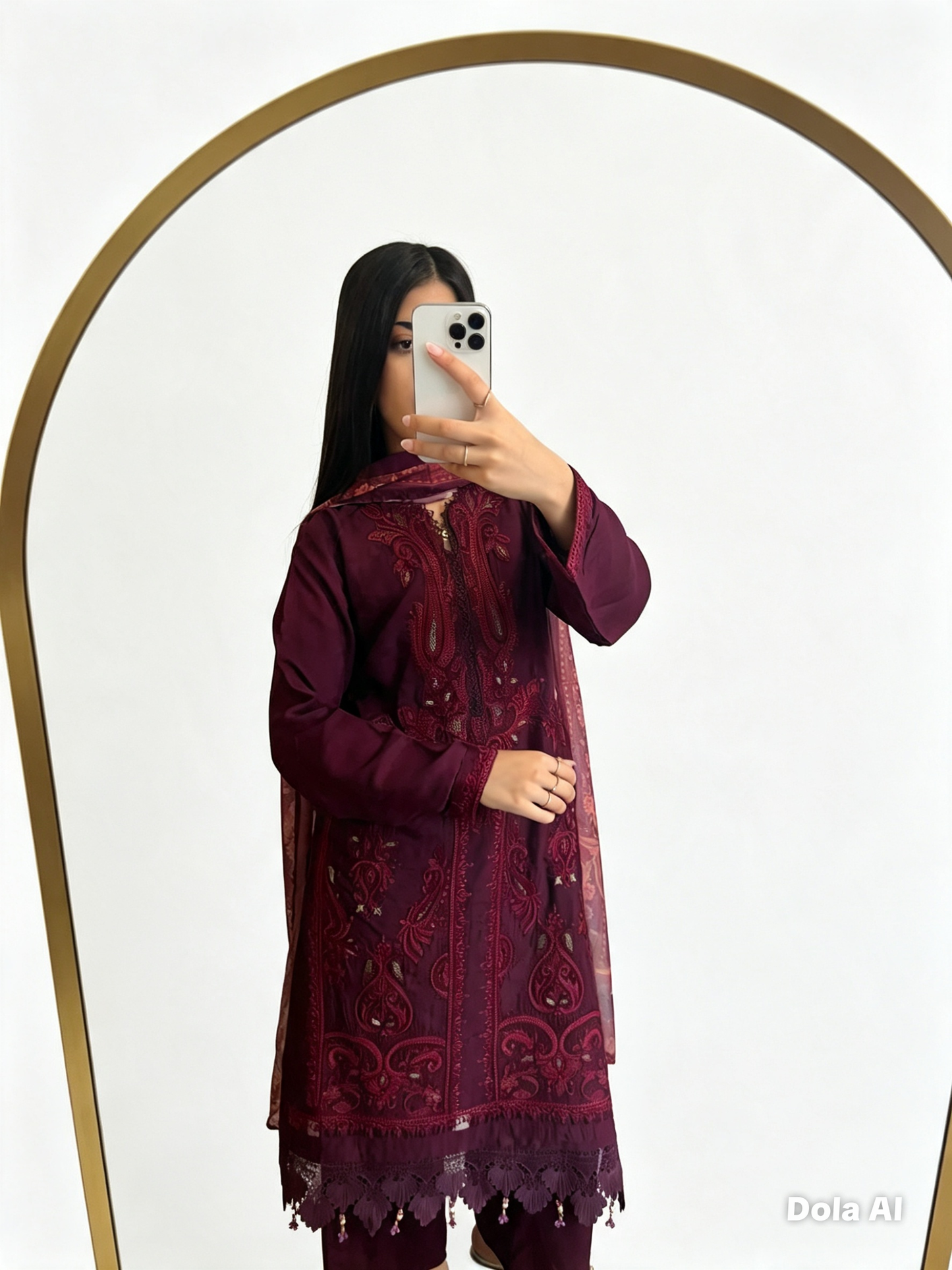 Maria B Inspired Thread Embroidered Luxury Viscose Suit Readymade