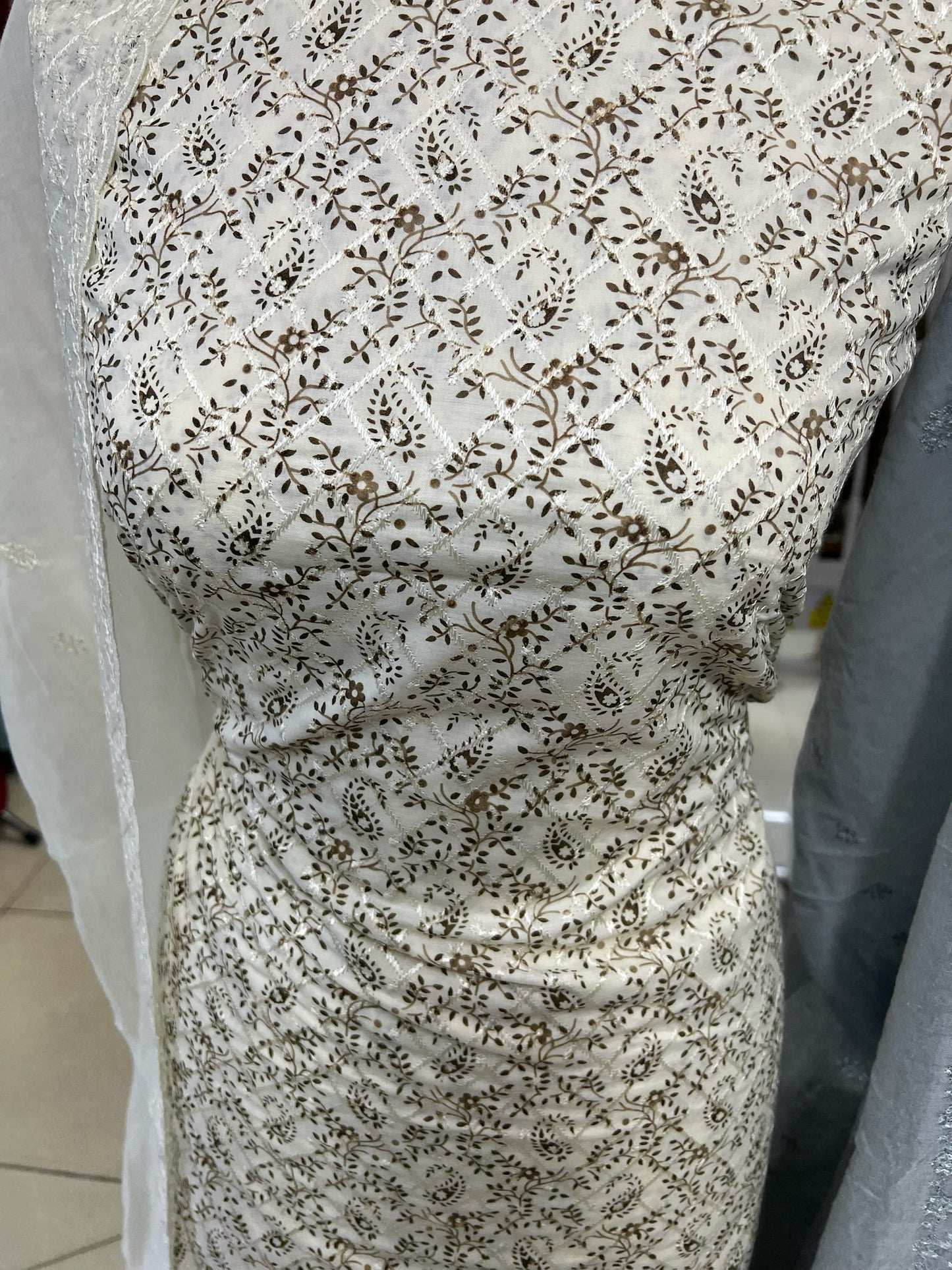 Embroidered Digital Print Cotton