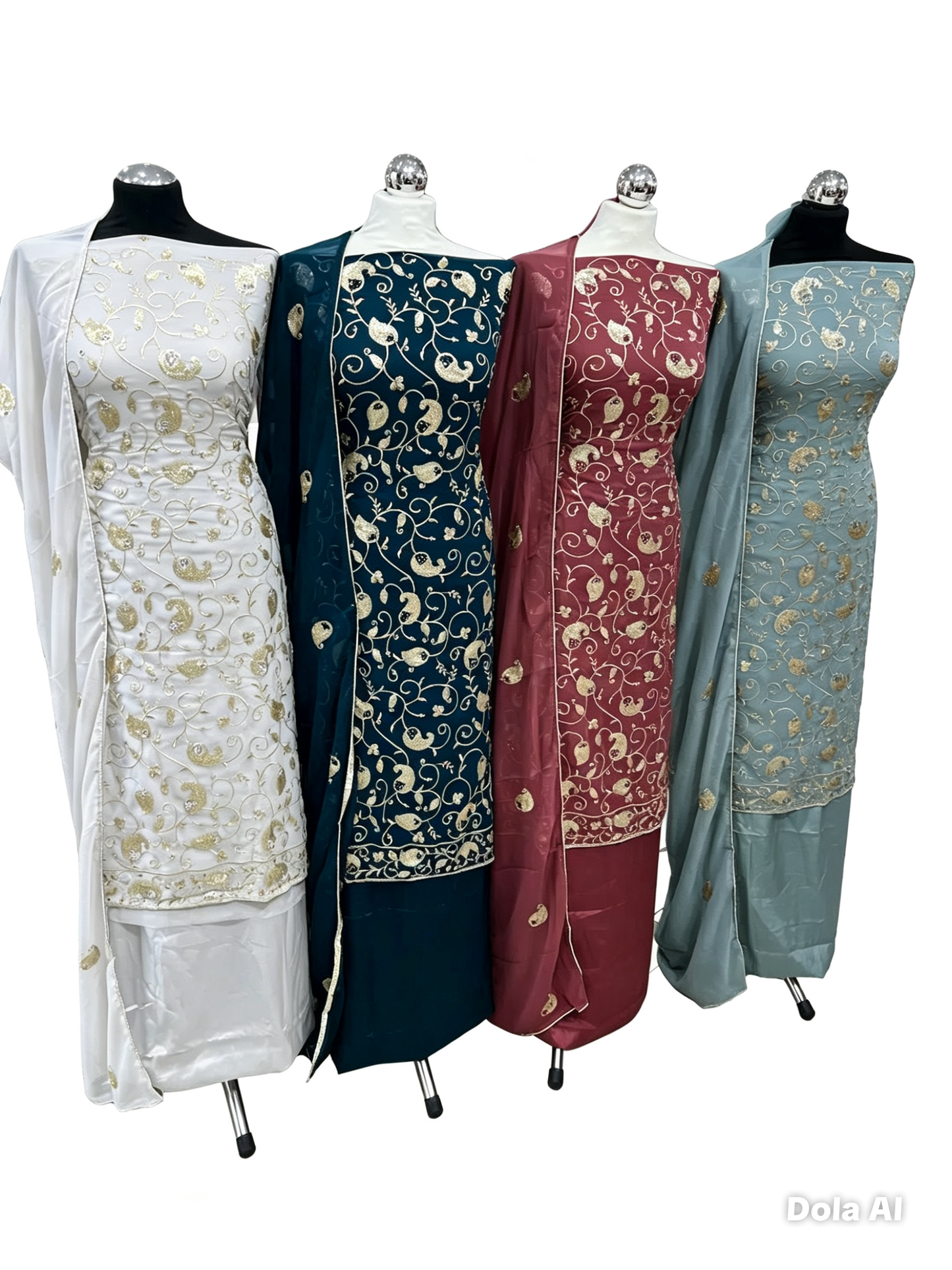 Embroidered Raw Silk