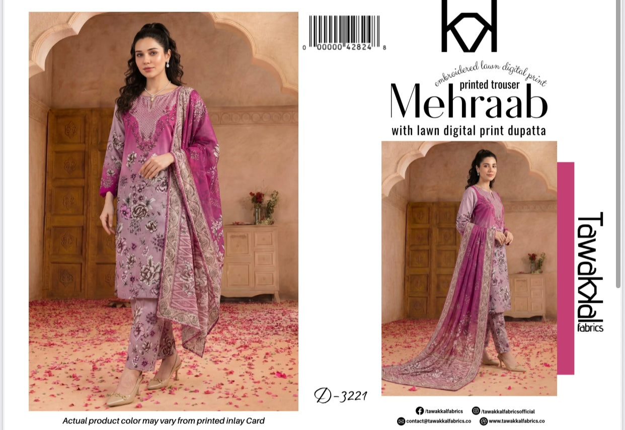 MEHRAAB By 𝐓𝐚𝐰𝐚𝐤𝐤𝐚𝐥 𝐅𝐚𝐛𝐫𝐢𝐜𝐬 -D-3219-D-3225