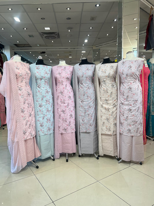 Embroidered Digital Print Cotton
