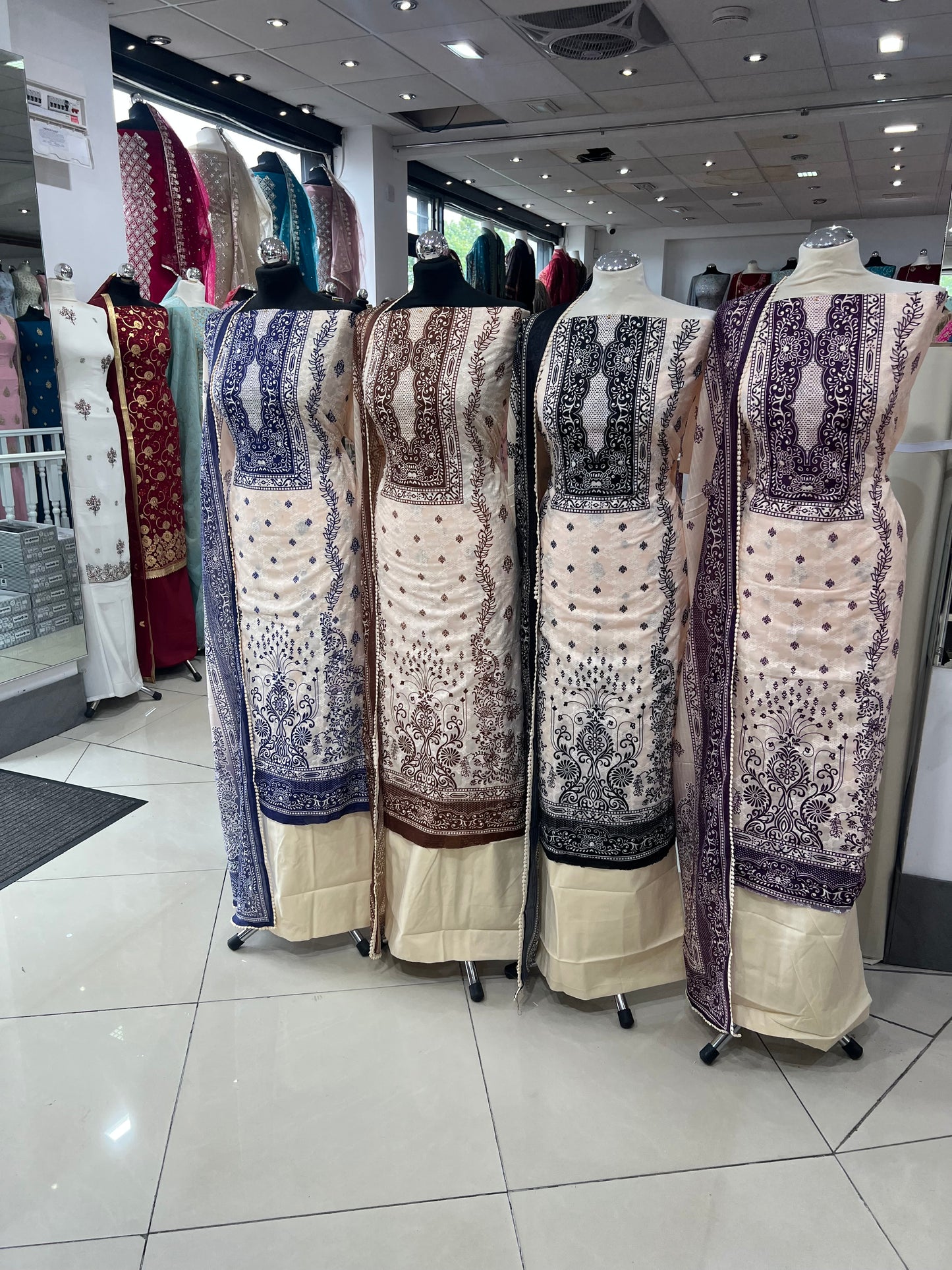 Digital Print Embroidered Cotton