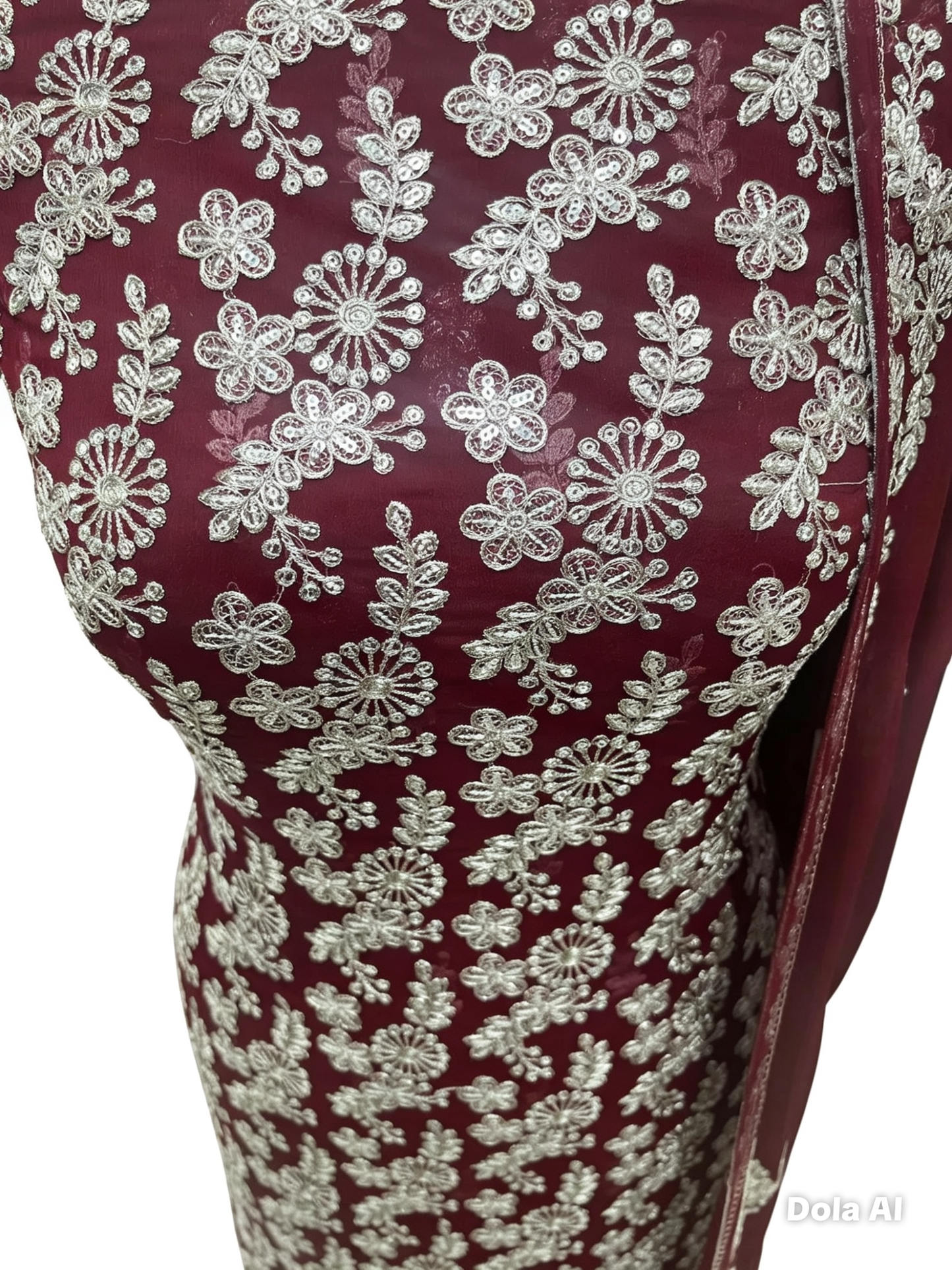 Thread Embroidered Chiffon