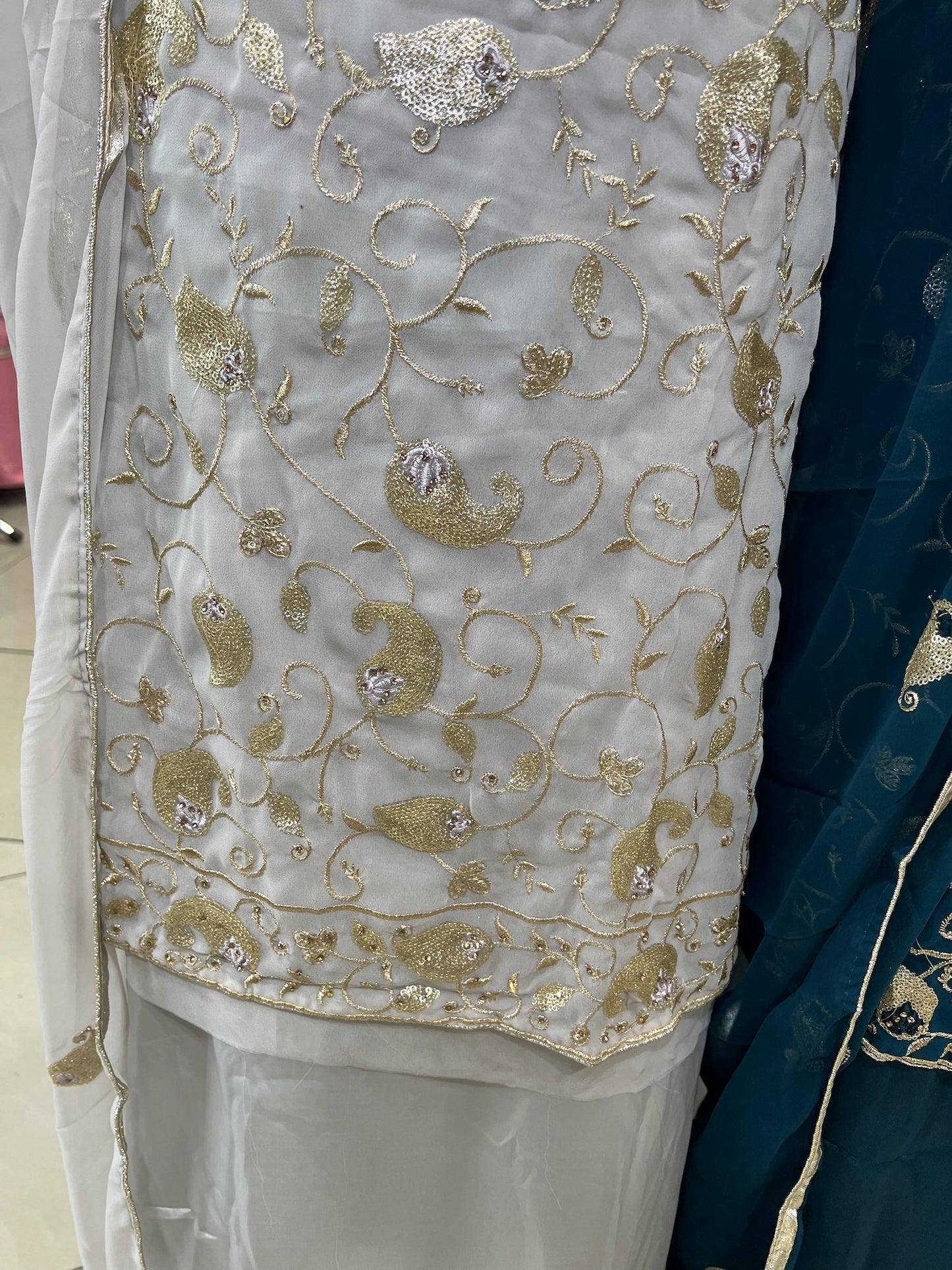 Embroidered Raw Silk