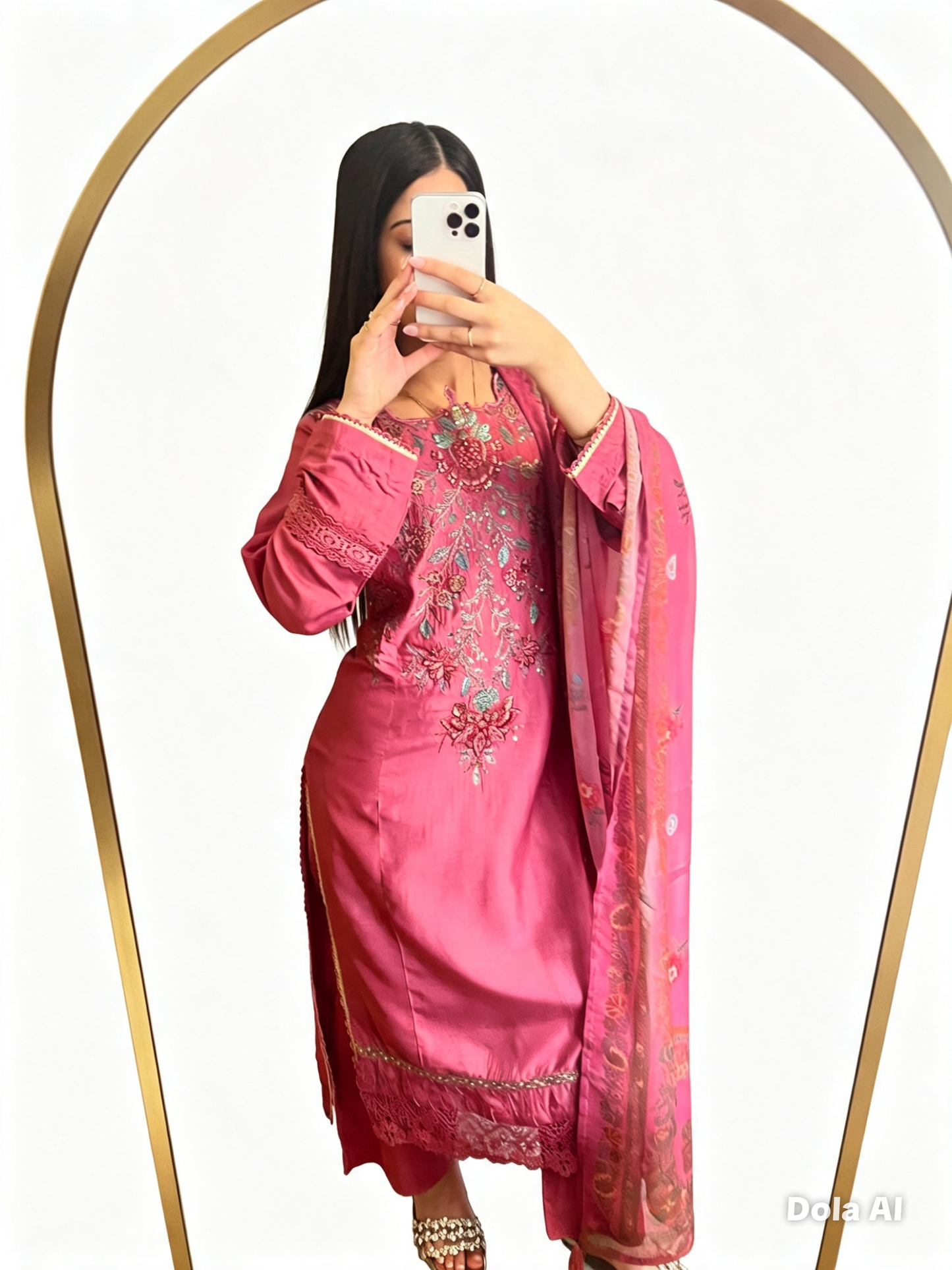 Maria B Inspired Thread‑Embroidered Luxury Viscose Suit