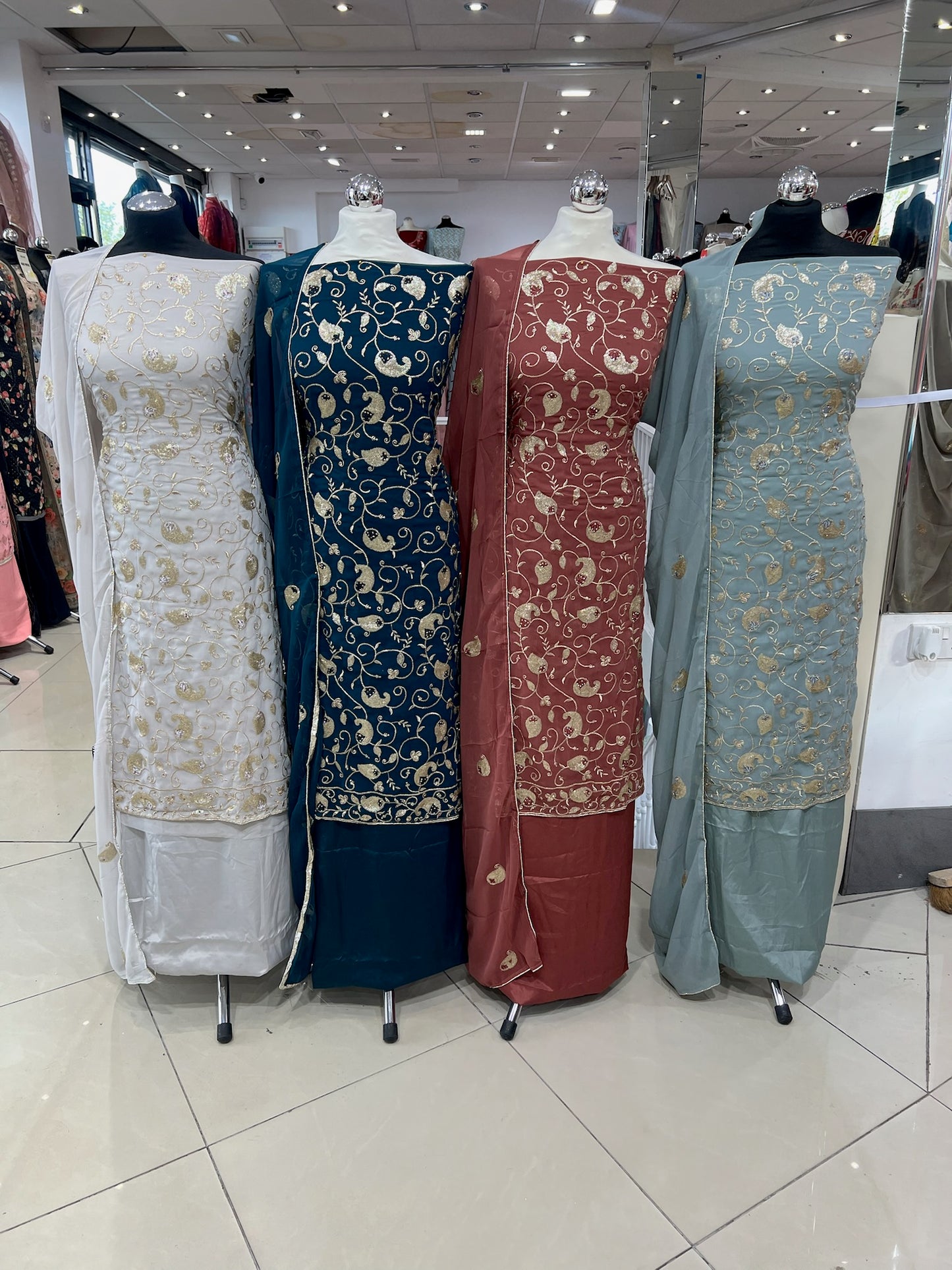 Embroidered Raw Silk