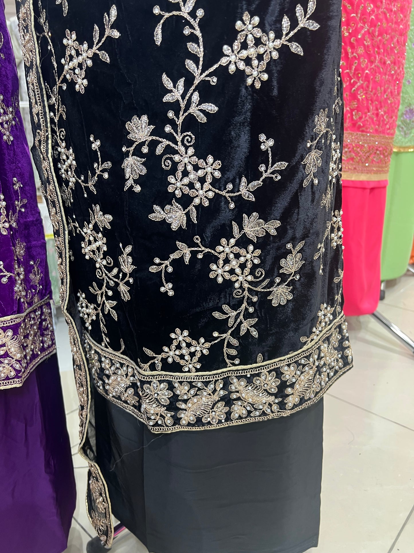 Premium Embroidered Velvet