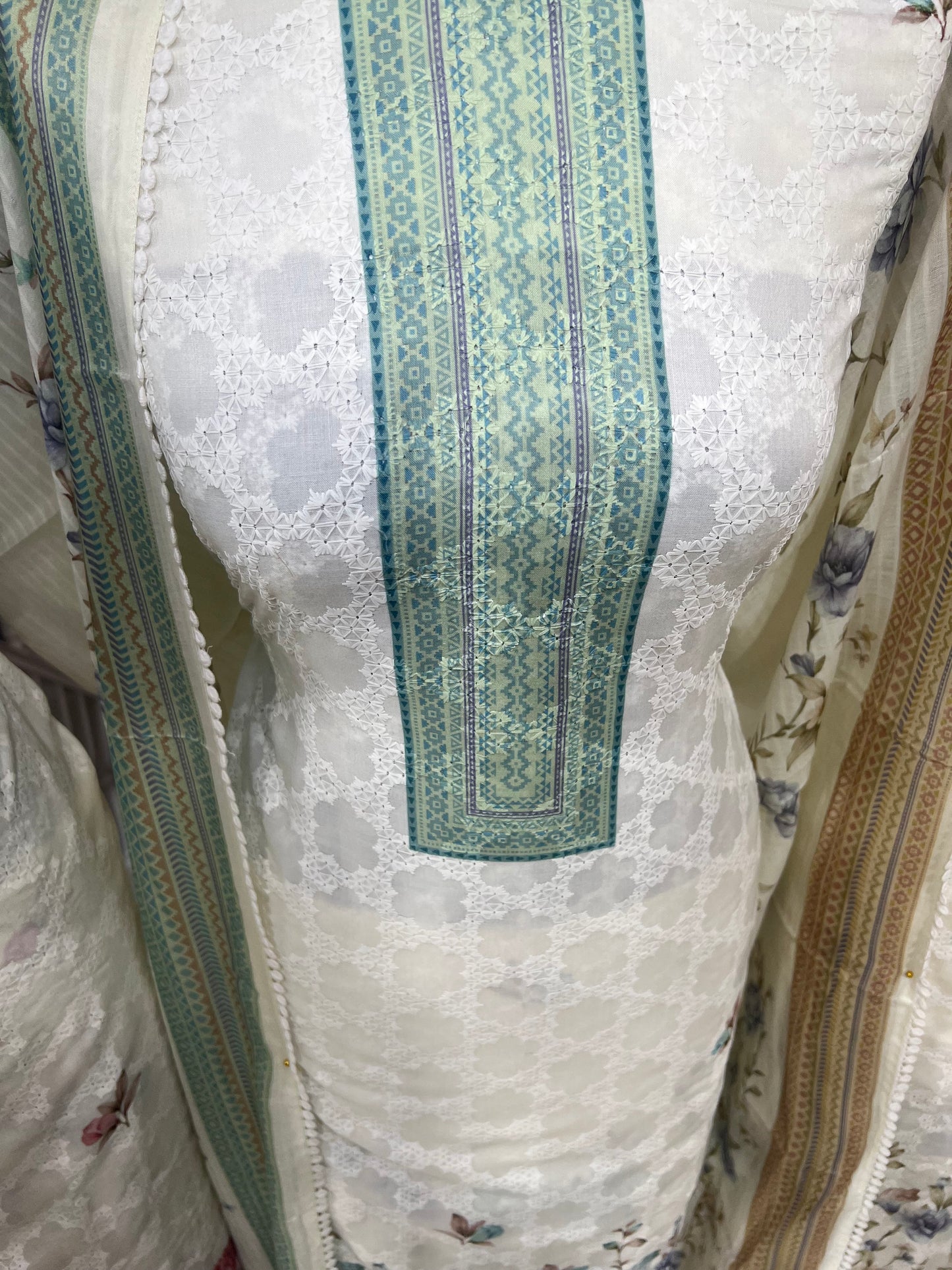 Digital Print & Embroidered Cotton