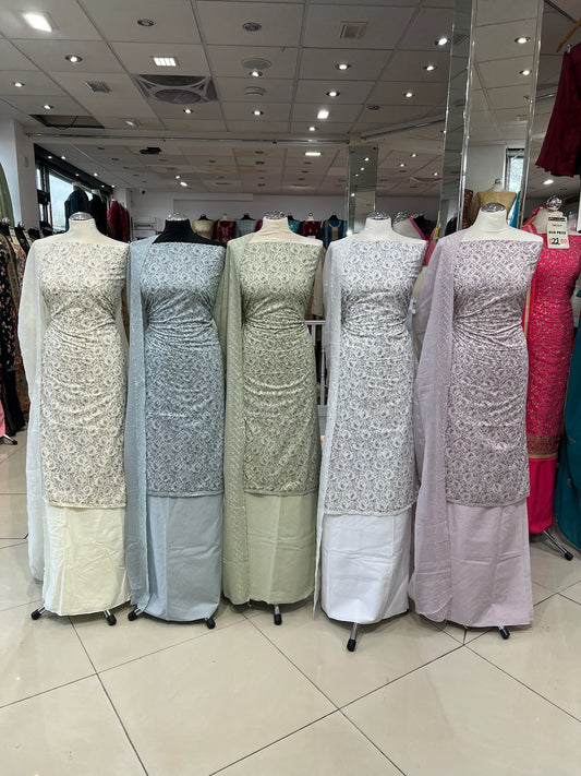 Embroidered Digital Print Cotton