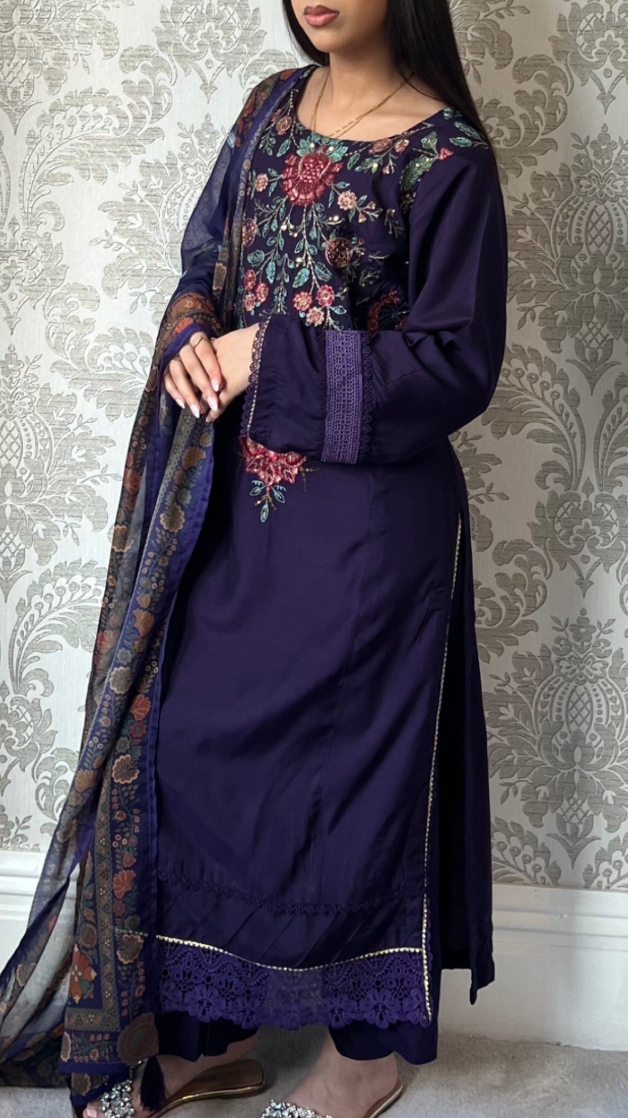 Maria B Inspired Thread Embroidered Luxury Viscose Suit