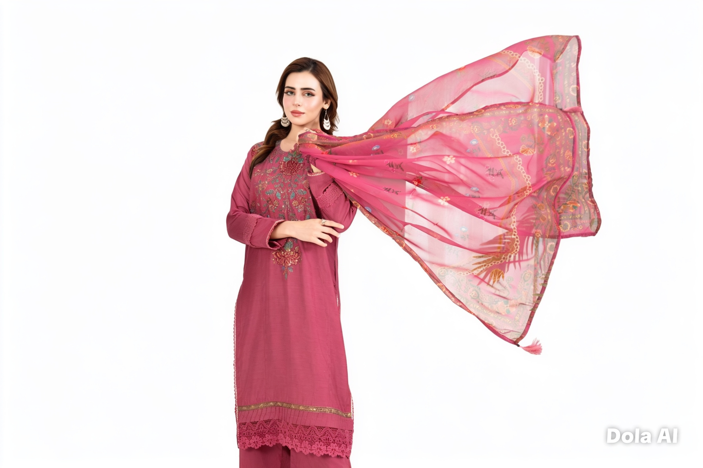 Maria B Inspired Thread‑Embroidered Luxury Viscose Suit