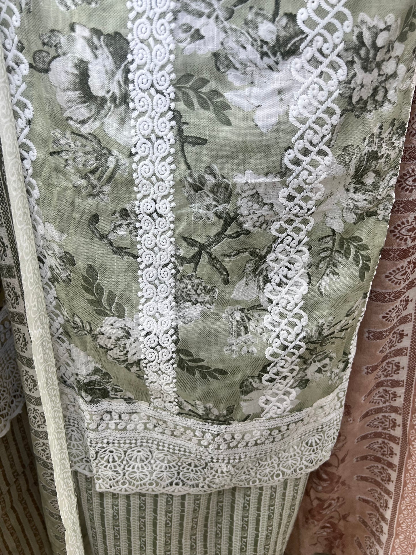 Digital Print & Embroidered Cotton
