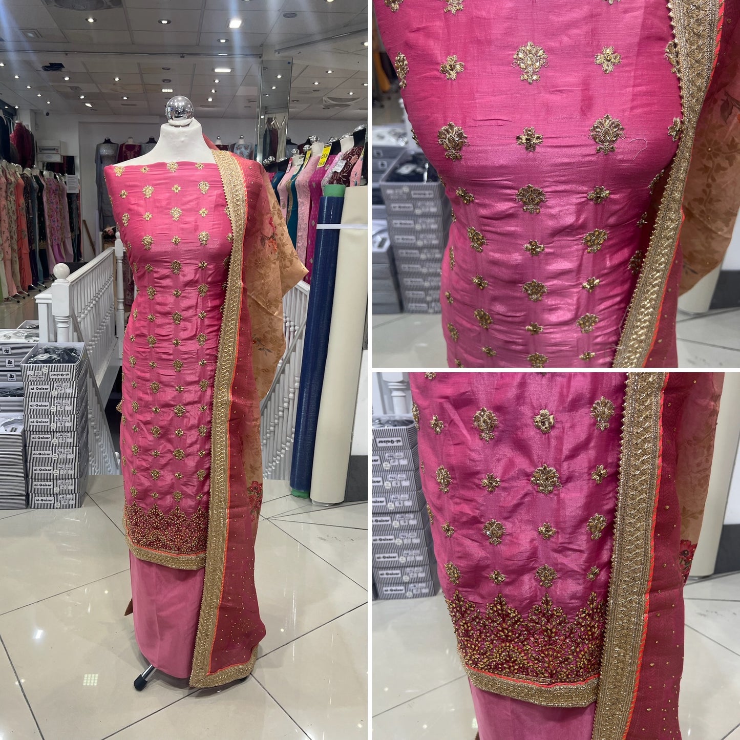 Embellished Dupion Silk