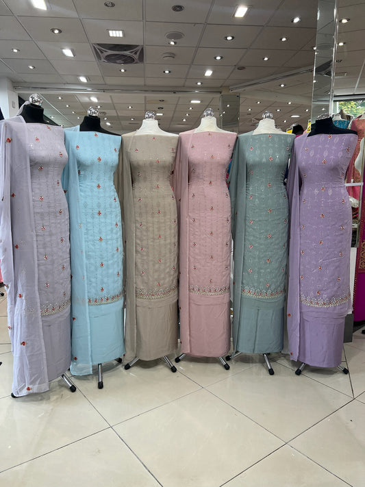 Embroidered Georgette