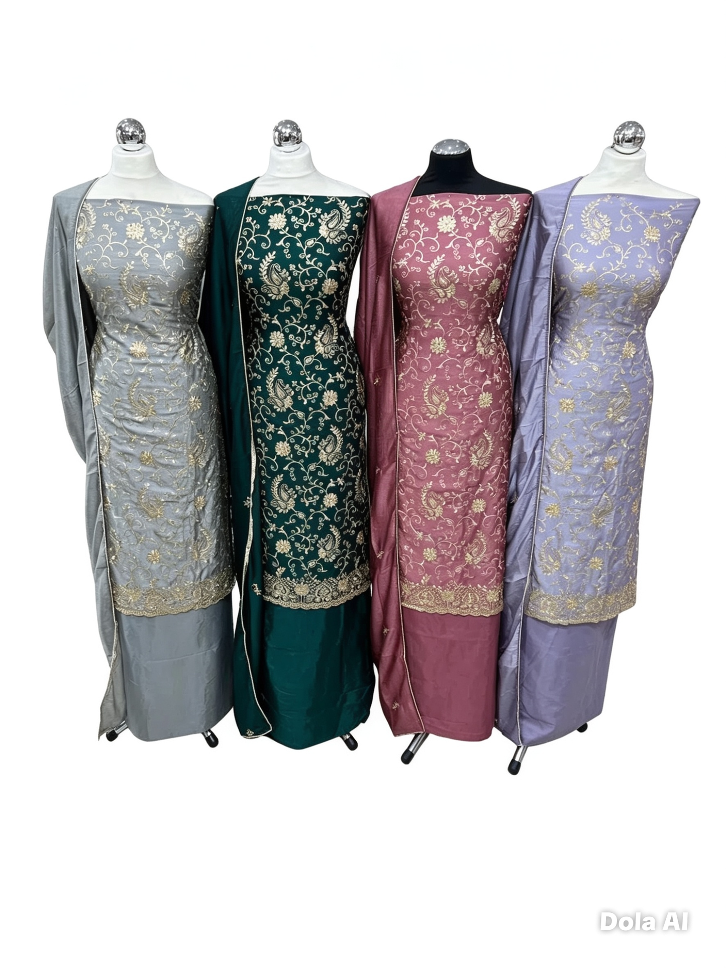 Embroidered Raw Silk