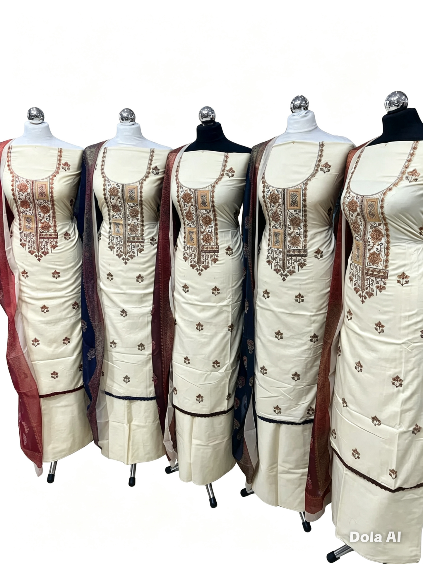 Exquisite Cotton Lawn Embroidered Neckline