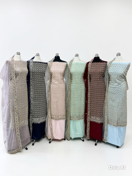 Premium Party Wear Embellished Net