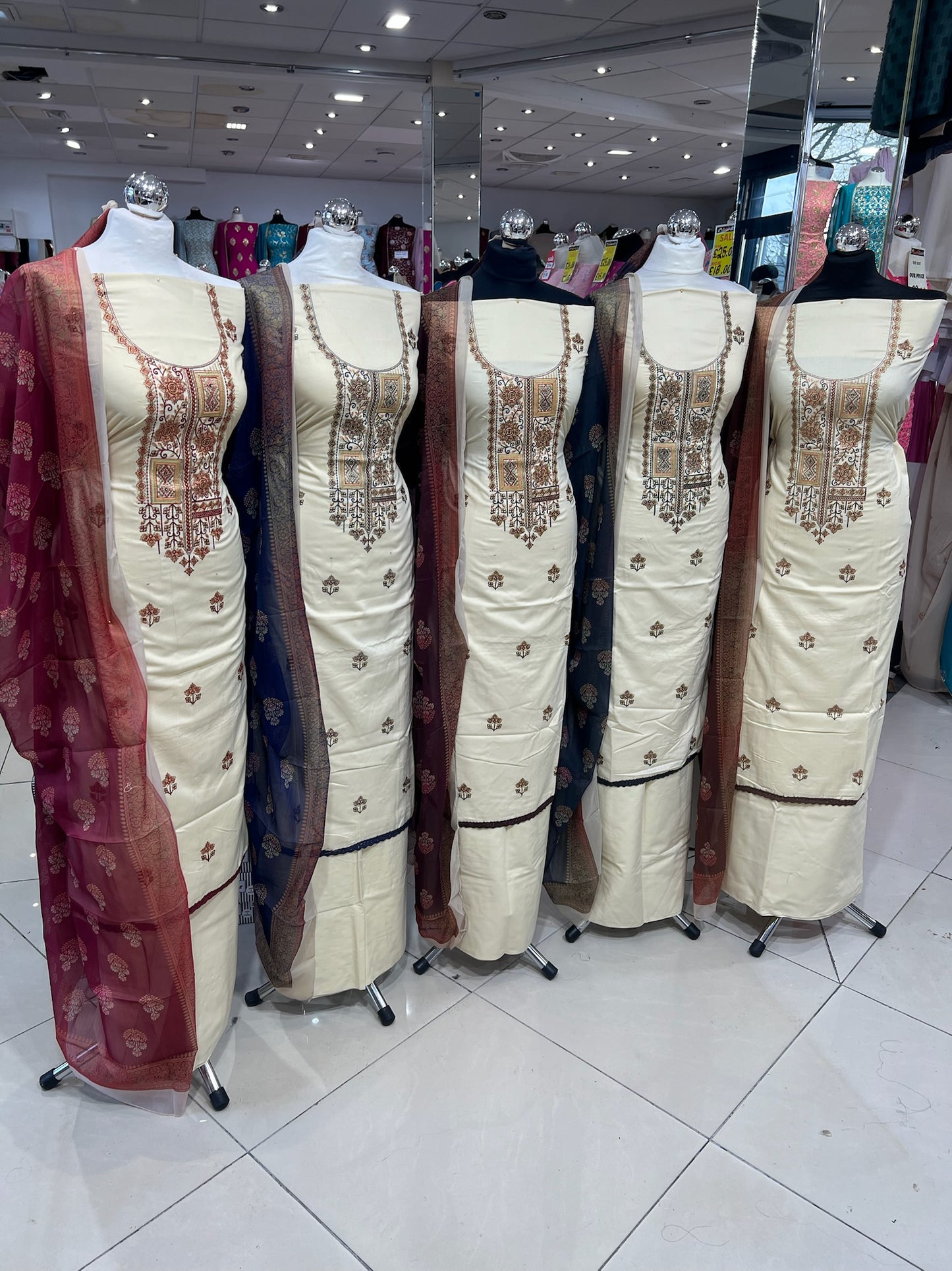 Exquisite Cotton Lawn Embroidered Neckline