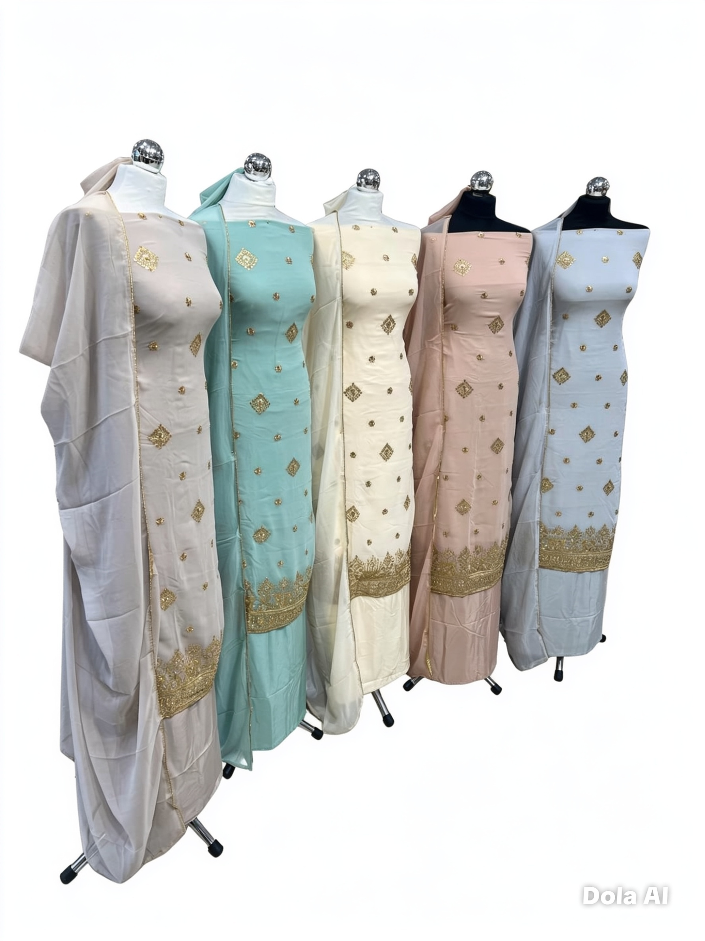 Embroidered Georgette Suits – Thread Embroidery with Embellishments