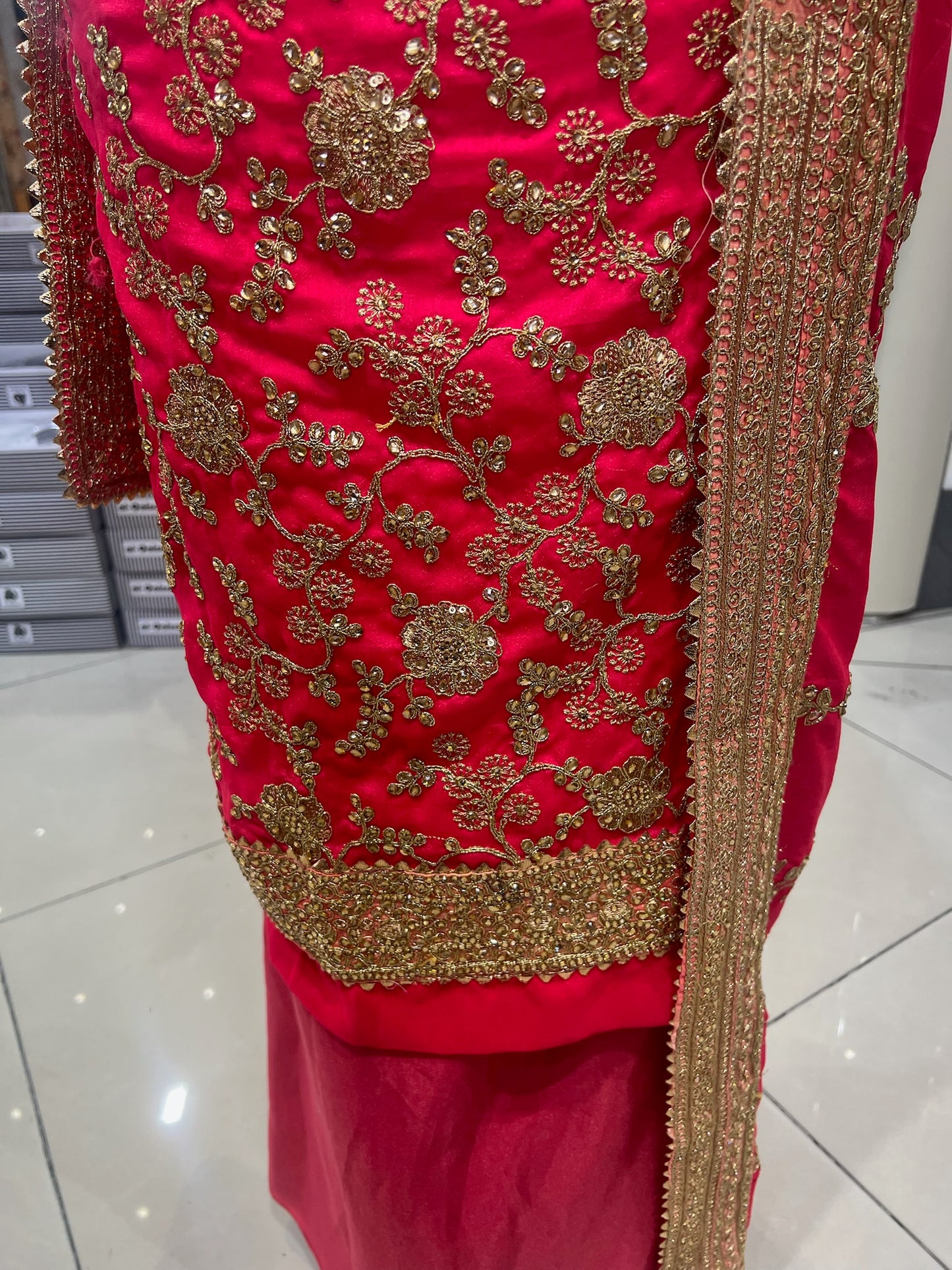 Embellished Dupion Silk