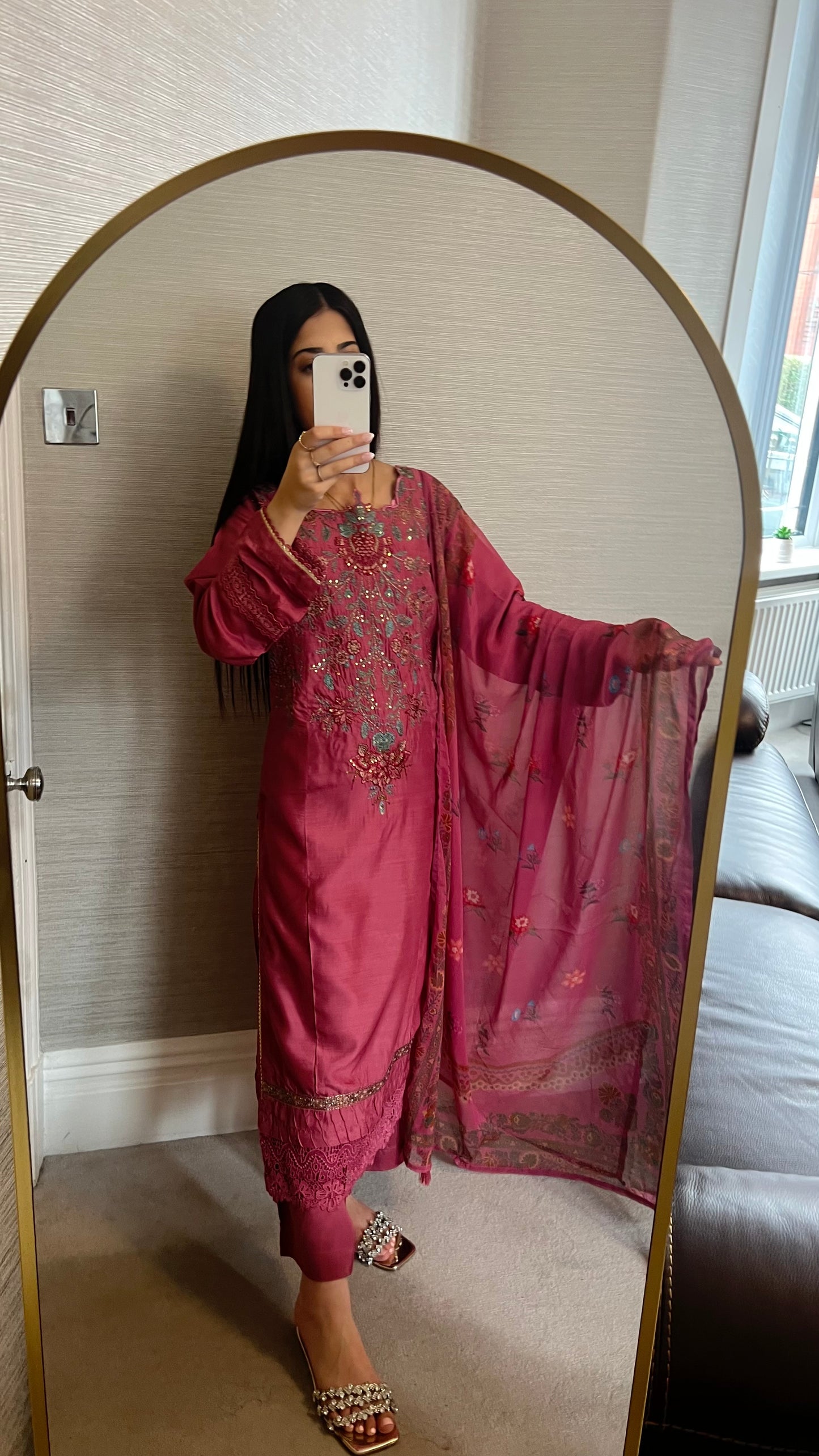 Maria B Inspired Thread‑Embroidered Luxury Viscose Suit