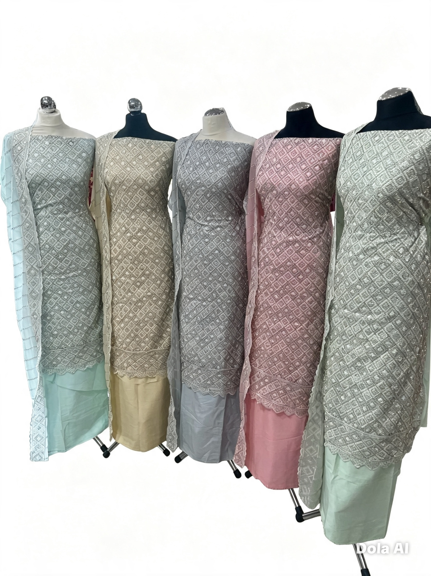 Embroidered Georgette — Thread Embroidery & Embroidered Dupatta