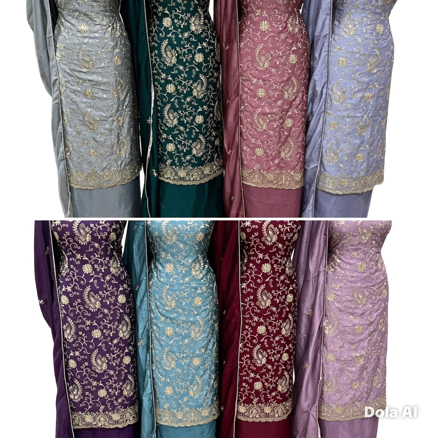 Embroidered Raw Silk