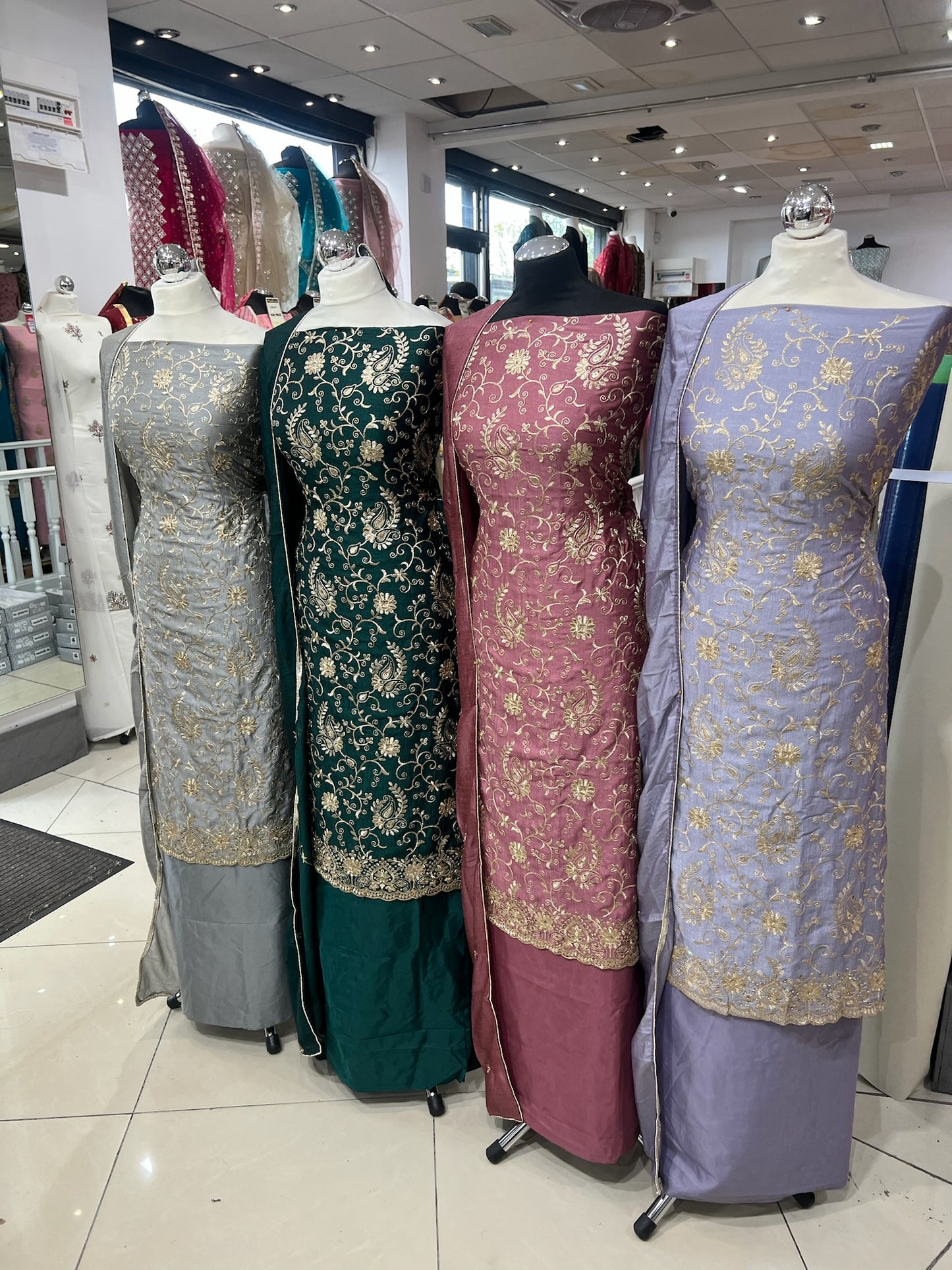 Embroidered Raw Silk