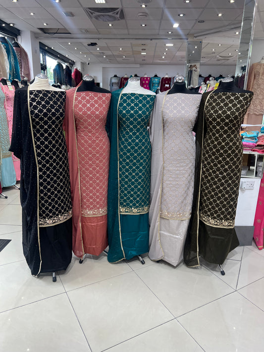 Embroidered Georgette