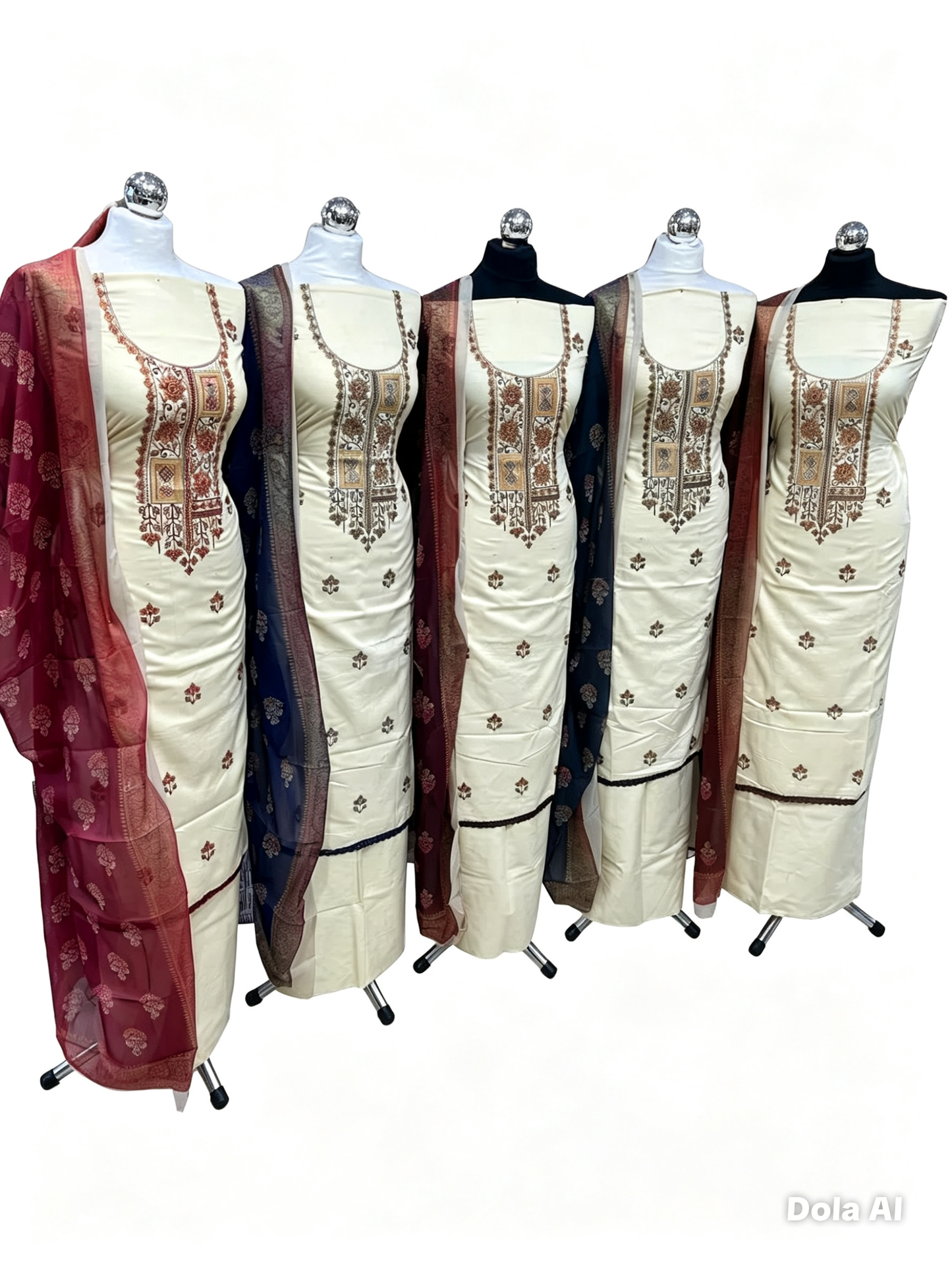 Exquisite Cotton Lawn Embroidered Neckline