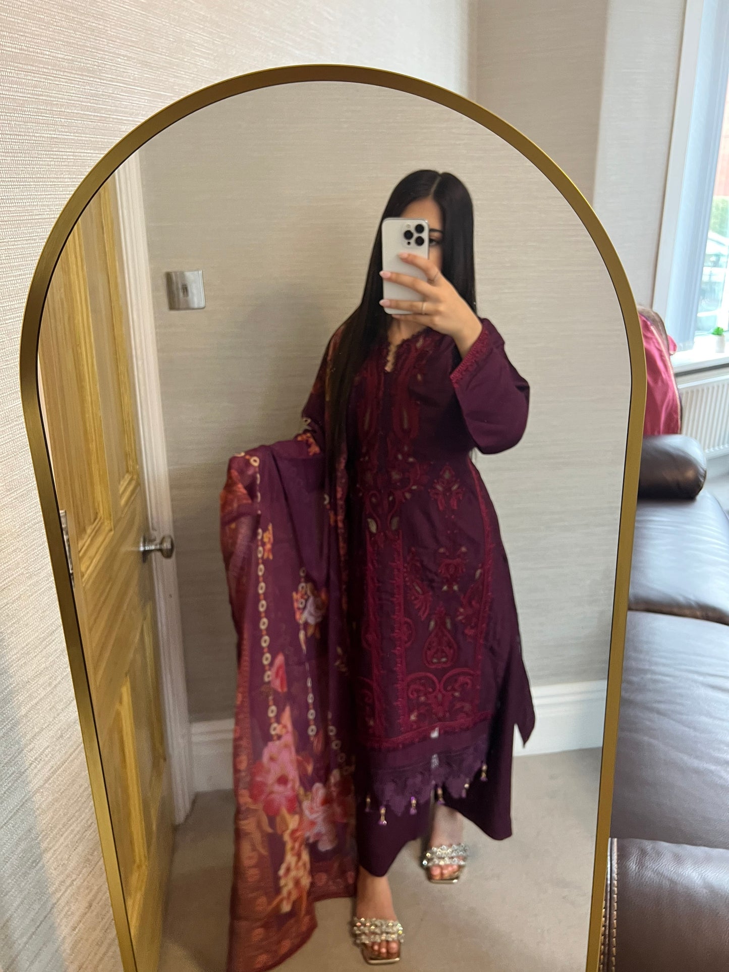 Maria B Inspired Thread Embroidered Luxury Viscose Suit Readymade
