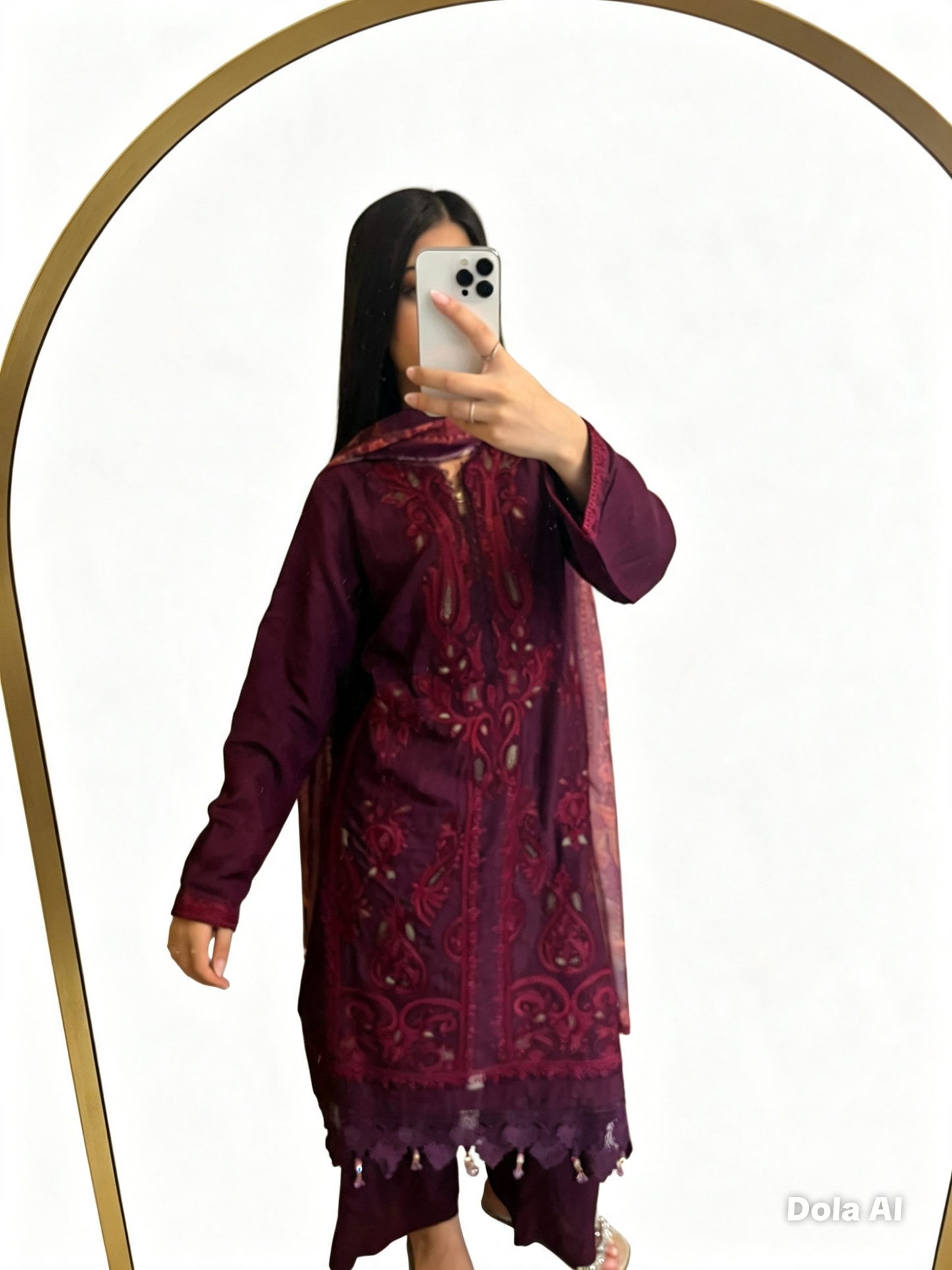 Maria B Inspired Thread Embroidered Luxury Viscose Suit Readymade