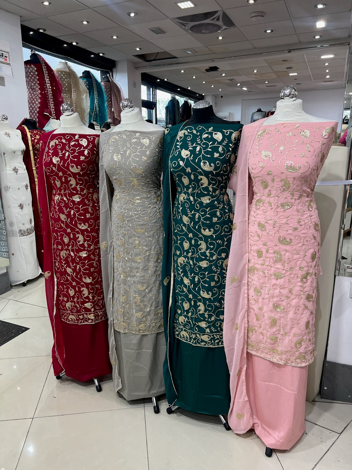 Embroidered Raw Silk