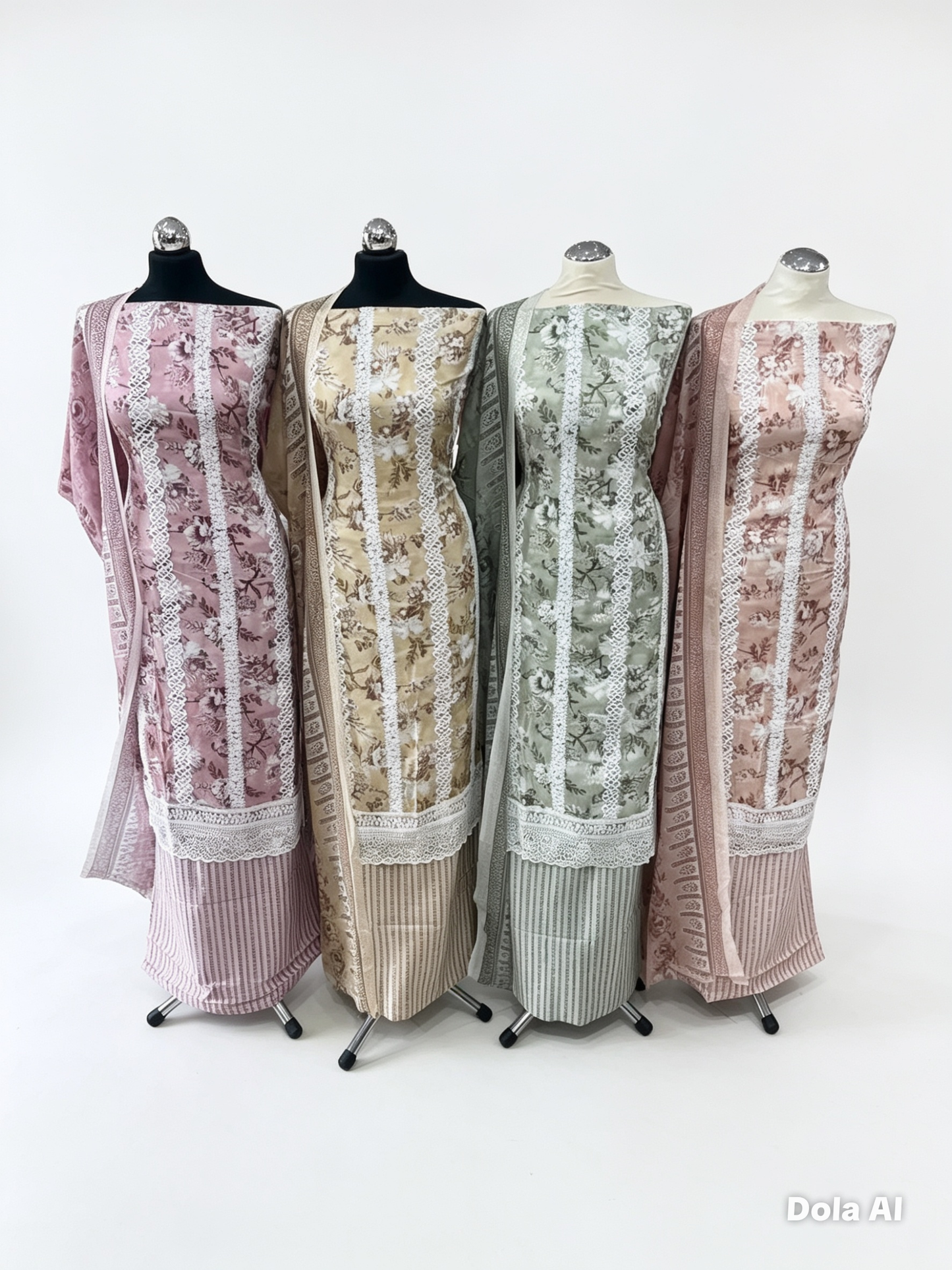 Digital Print & Embroidered Cotton