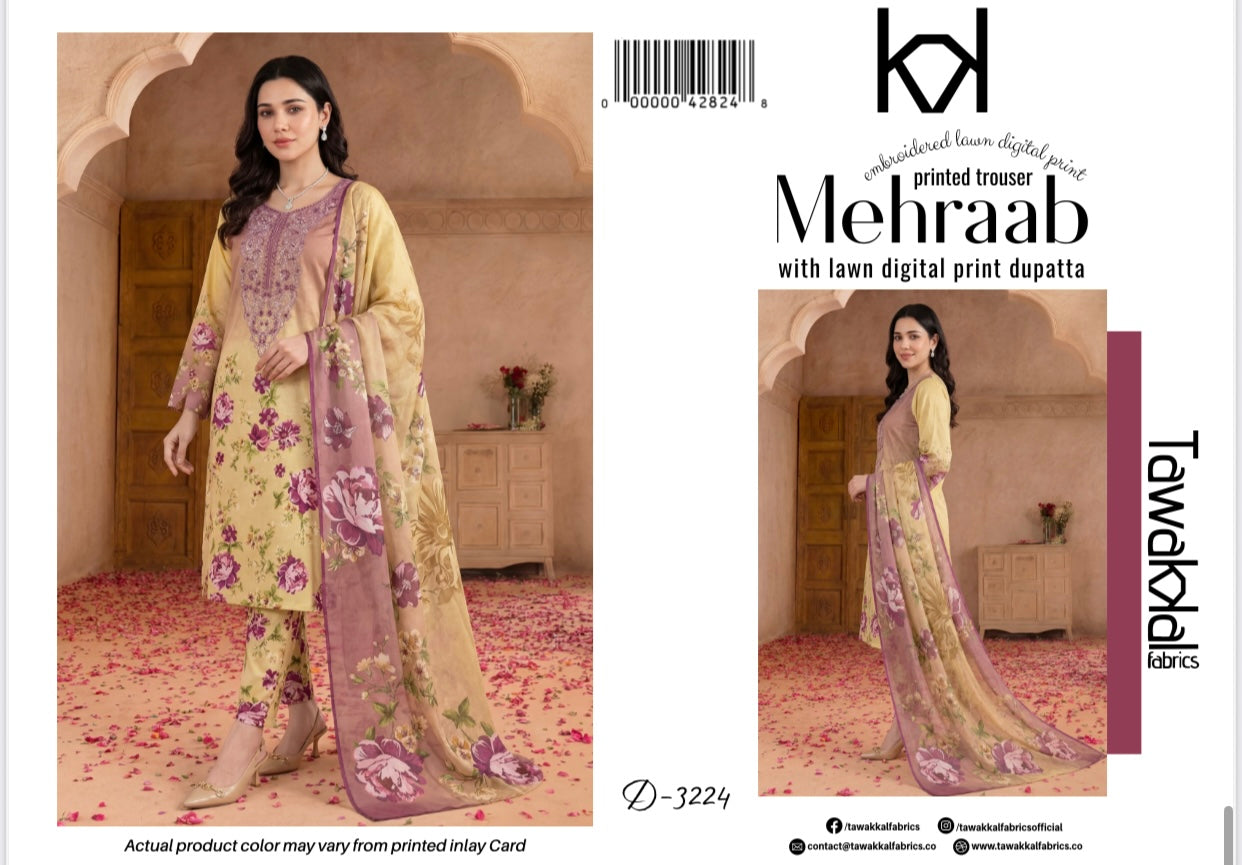 MEHRAAB By 𝐓𝐚𝐰𝐚𝐤𝐤𝐚𝐥 𝐅𝐚𝐛𝐫𝐢𝐜𝐬 -D-3219-D-3225