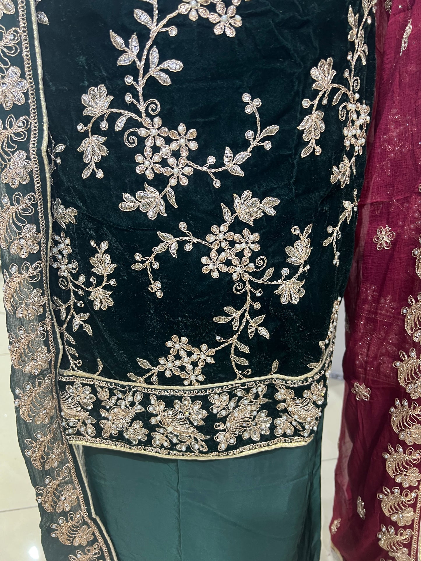 Premium Embroidered Velvet