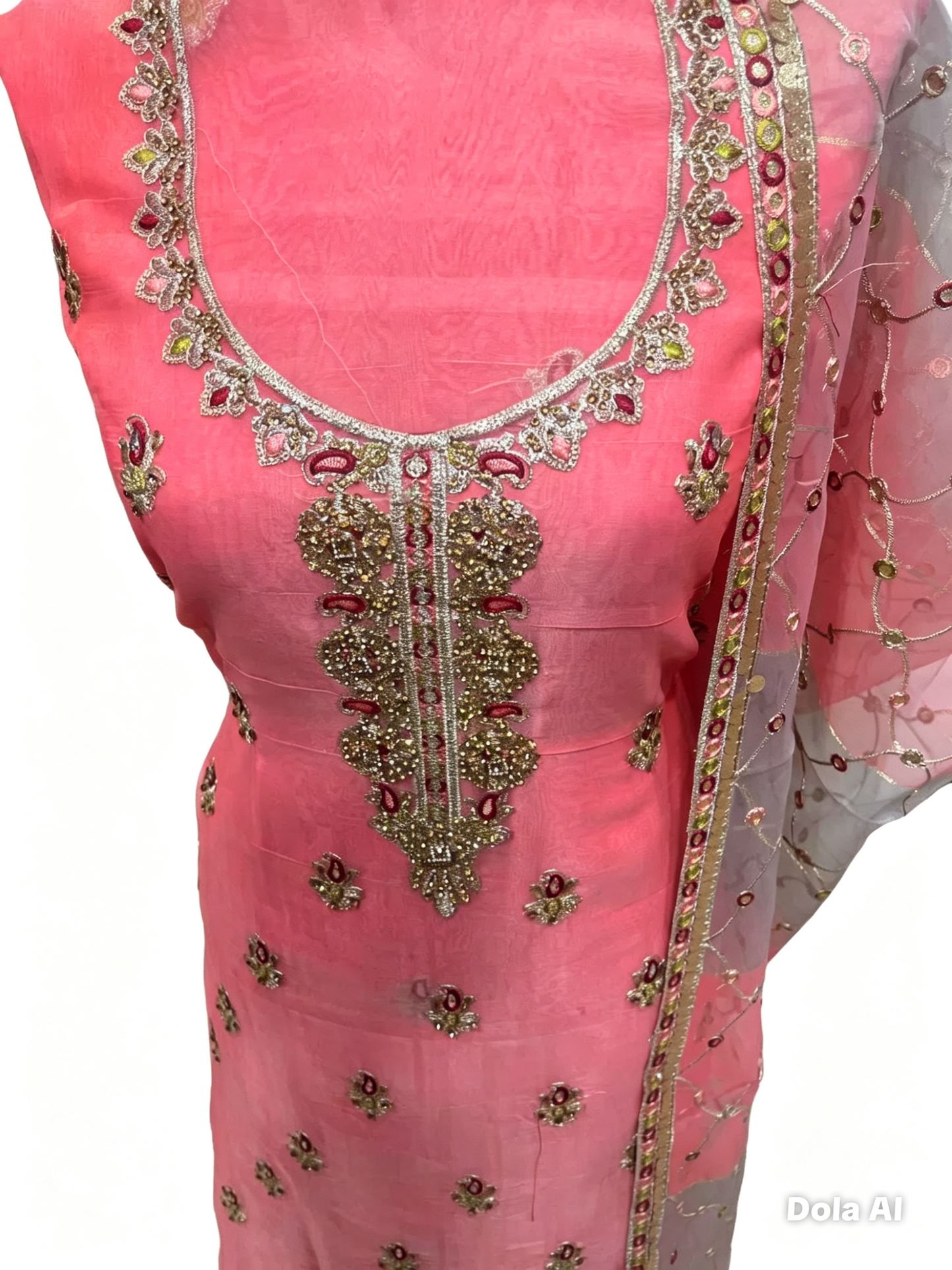 Embroidered & Embellished chiffon Organza