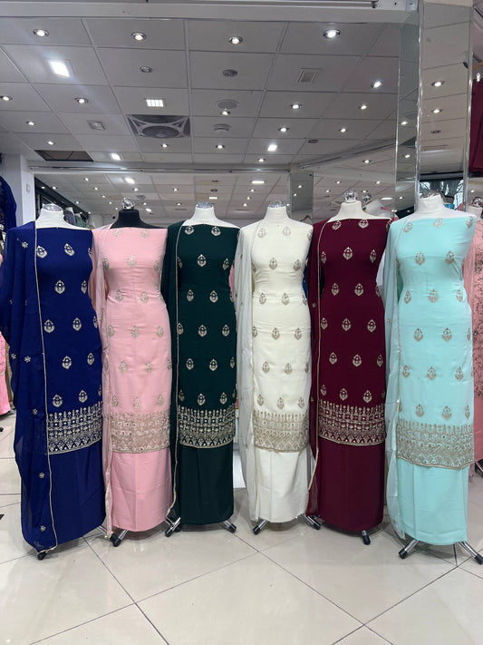 Embroidered Georgette