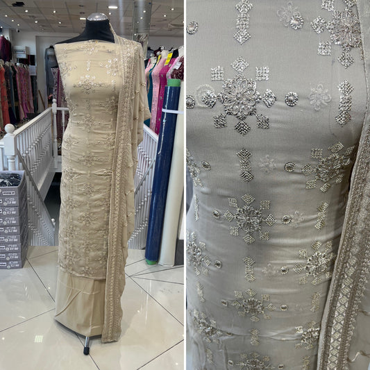 Thread Embroidered Chiffon