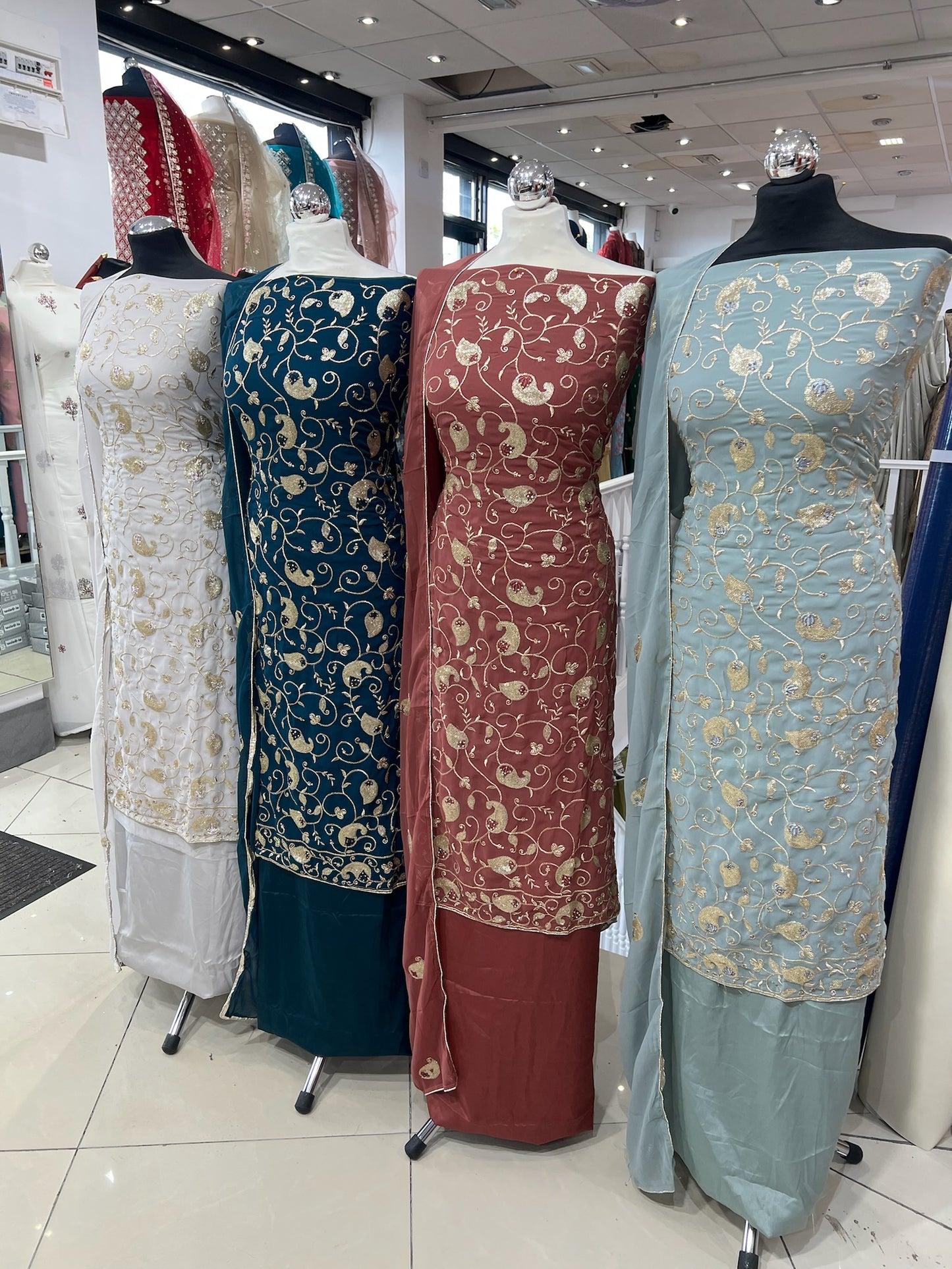 Embroidered Raw Silk